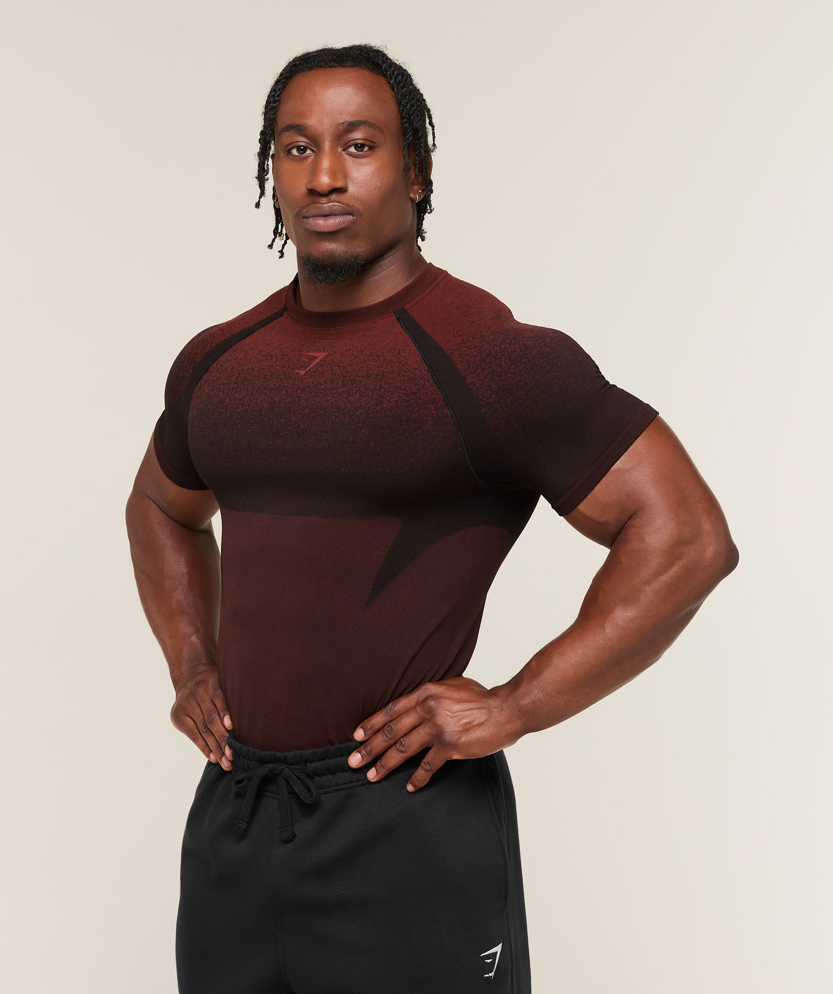 Gymshark Shadow Seamless T Shirt 'Sets Red'