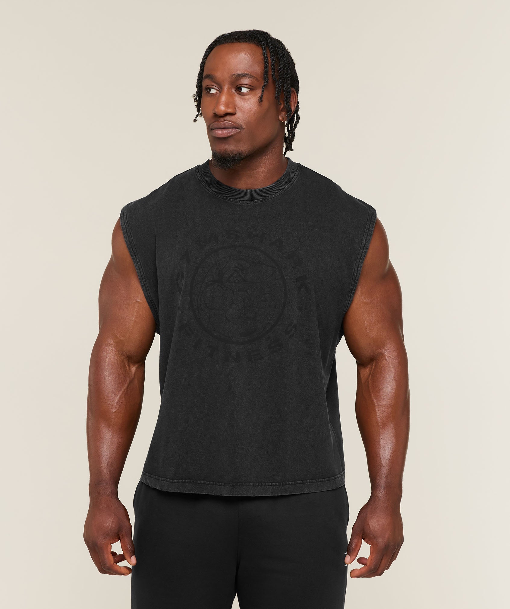 Gymshark Vintage Legacy Tank 'Black Wash'