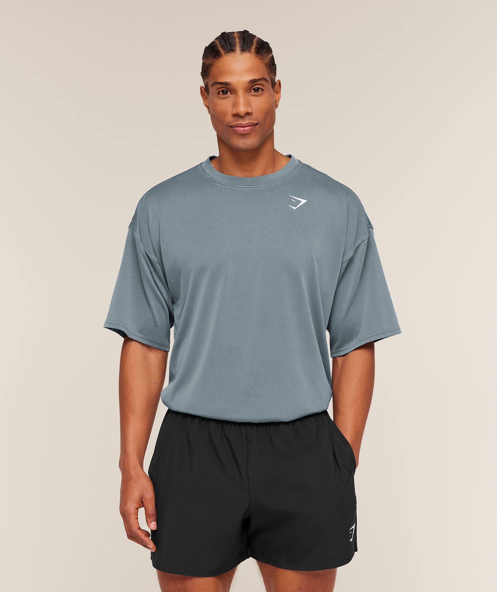 Gymshark Washed Pastels T-Shirt 'Stealth Blue Wash'
