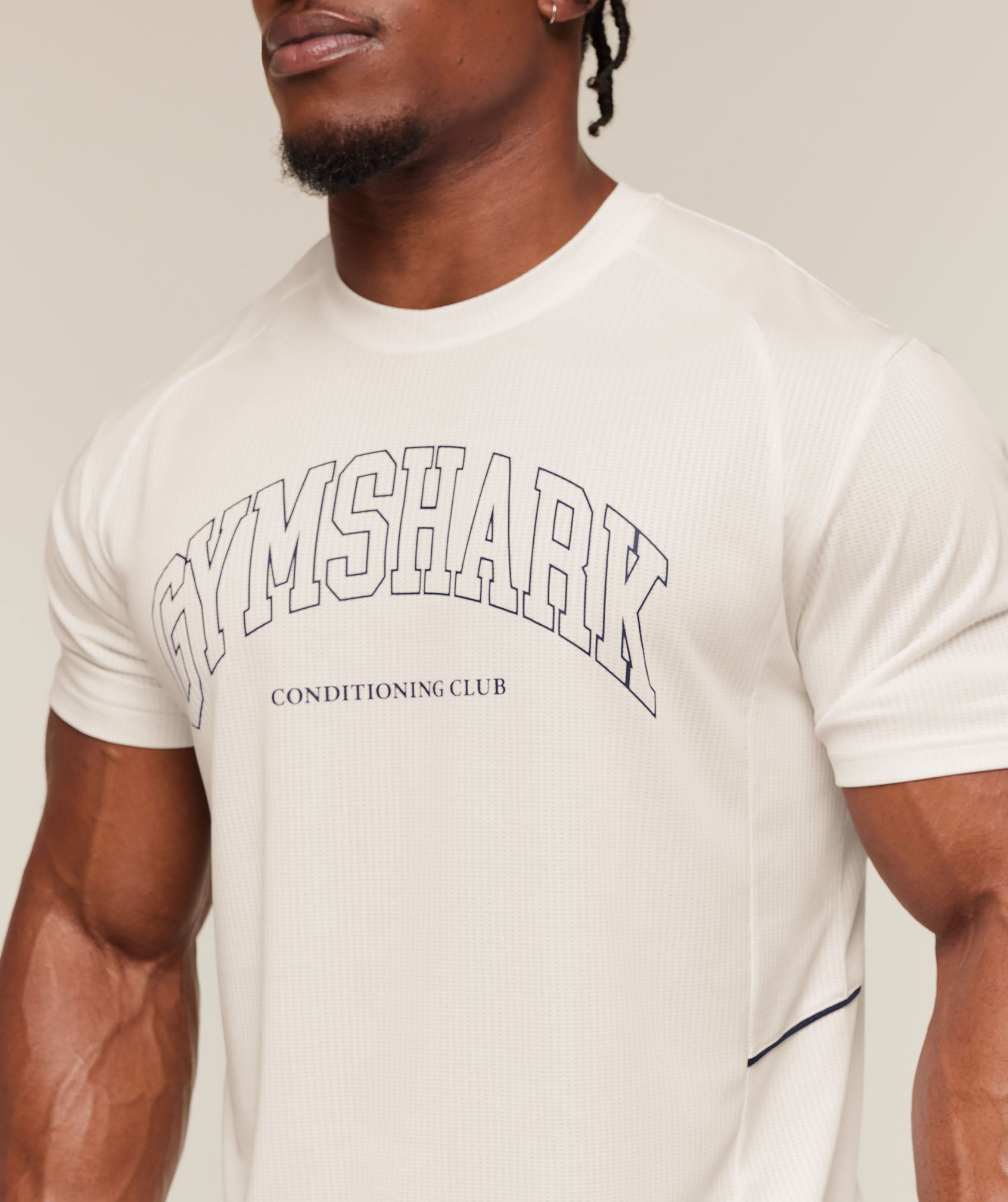Gymshark Collegiate Tech T-Shirt 'Soft White'