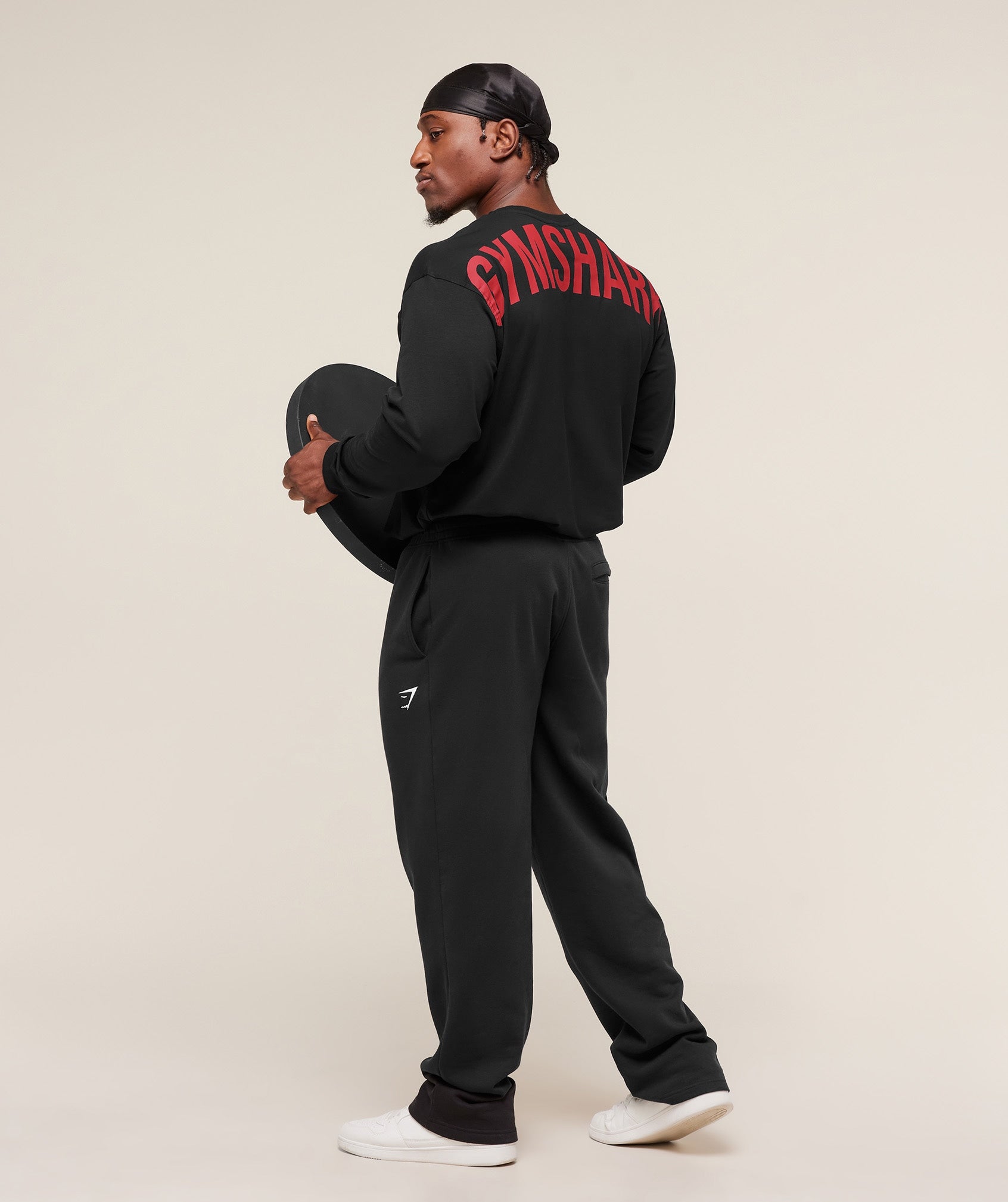 Gymshark Power Long Sleeve T-Shirt 'Black Conditioning Red'
