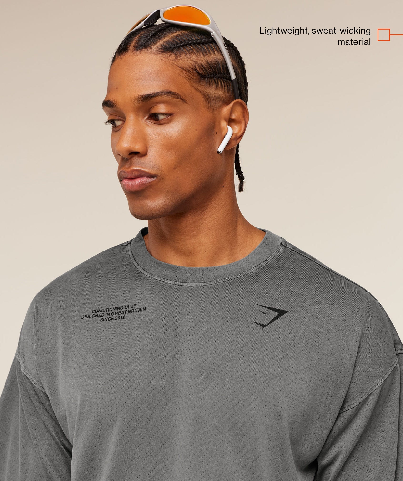 Gymshark Conditioning Club Washed T-Shirt 'Black Wash'