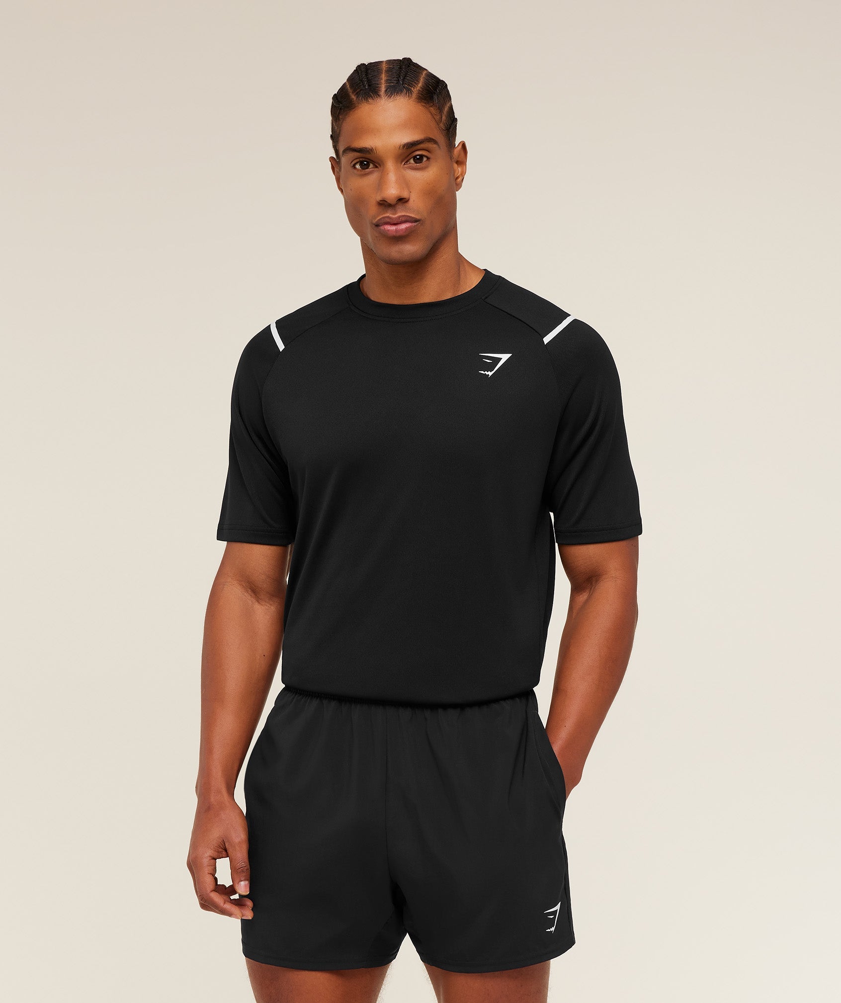 Gymshark Arrival Contrast T-Shirt 'Black'