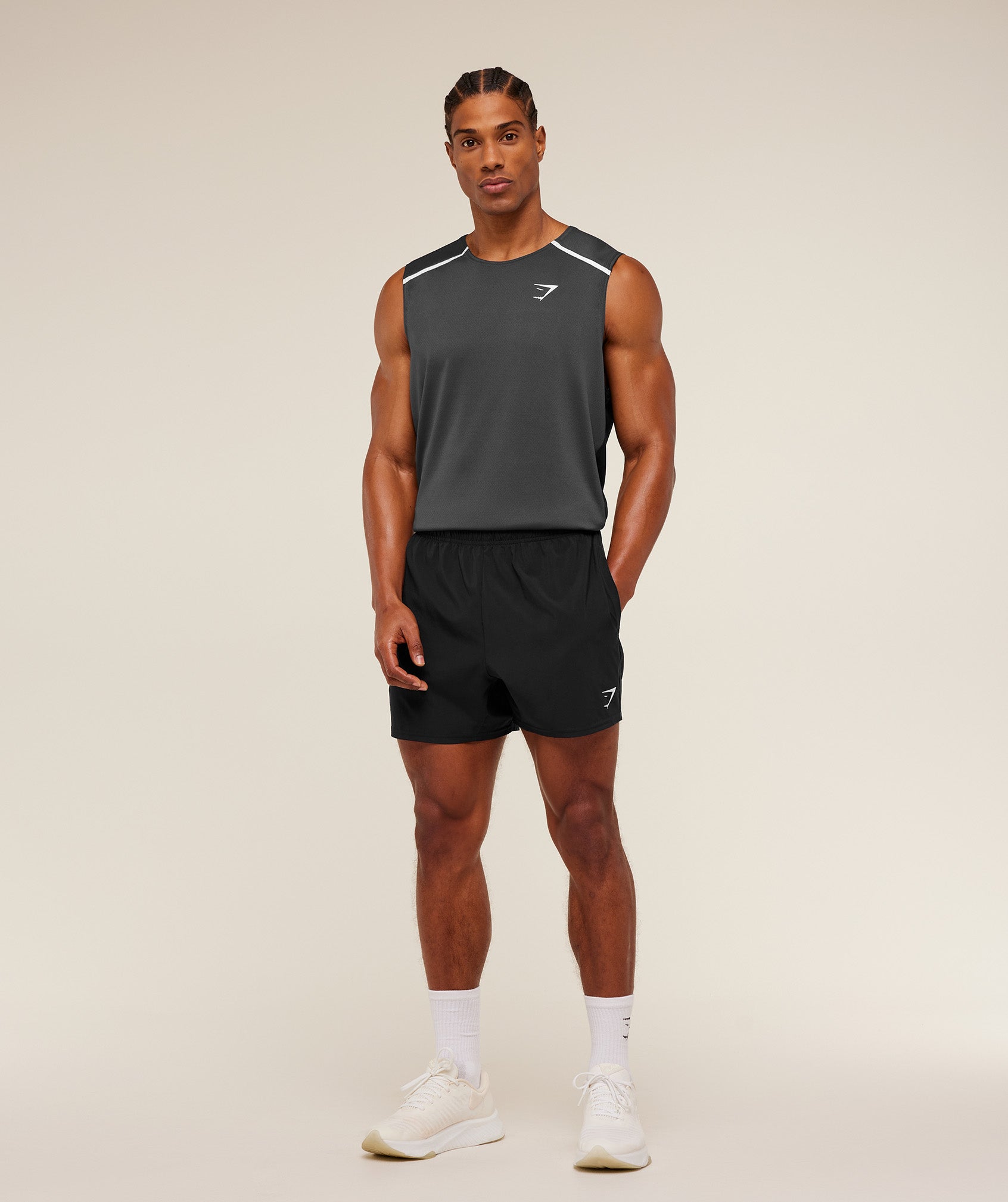 Gymshark Arrival Contrast Tank 'Grey Black'