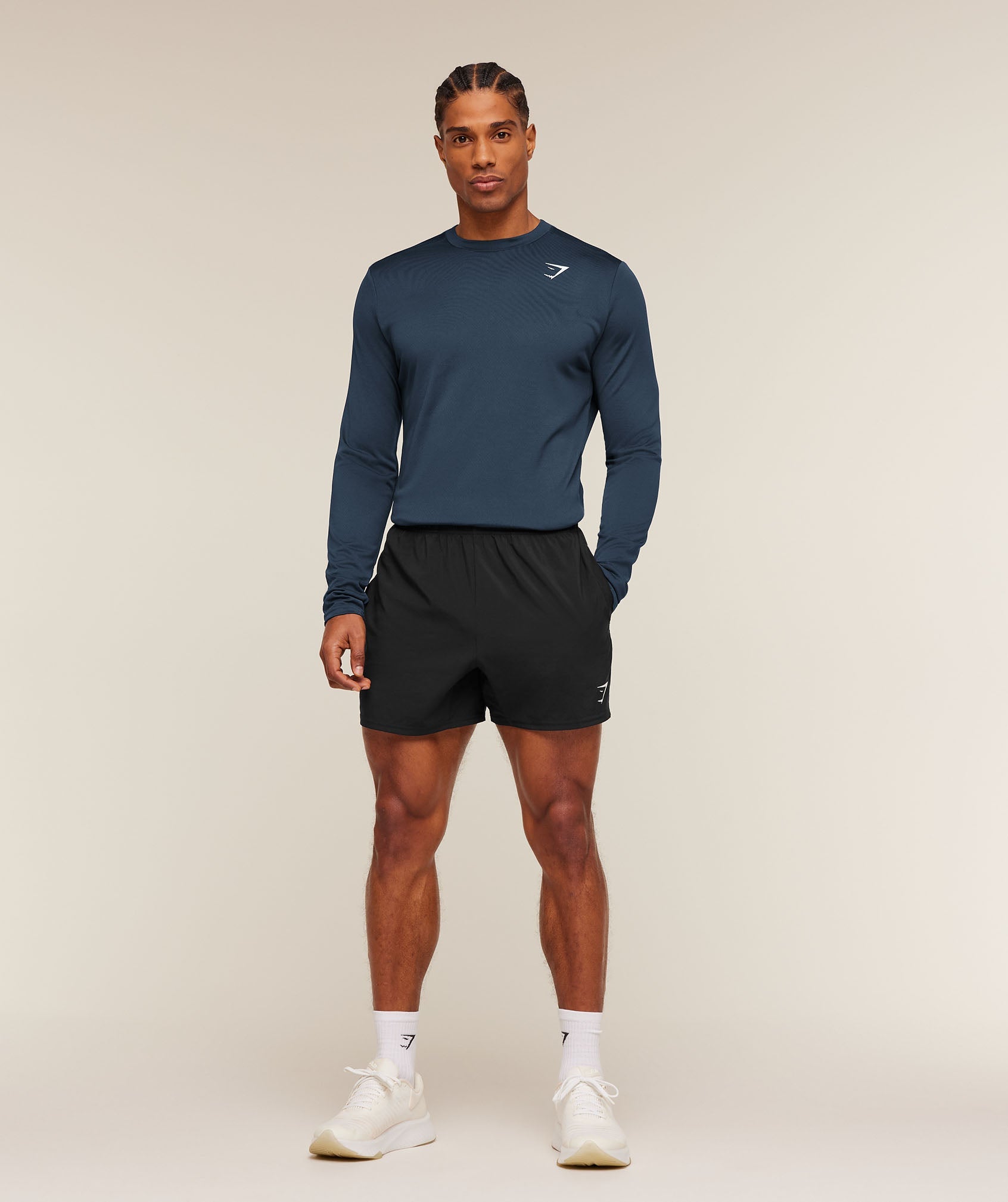 Gymshark Arrival Long Sleeve T-Shirt 'Navy'