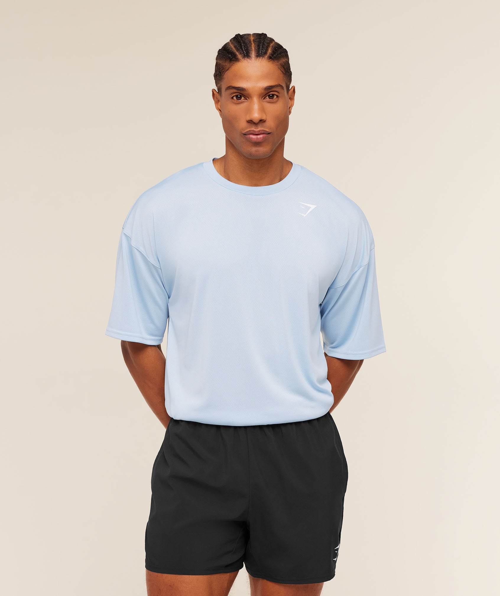 Gymshark Arrival Oversized T-Shirt 'Chilled Blue'