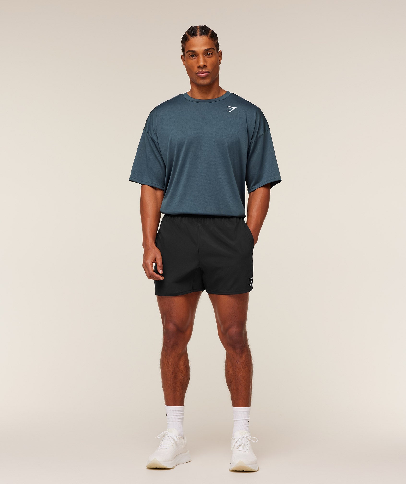 Gymshark Arrival Oversized T-Shirt 'GS Stealth Blue'