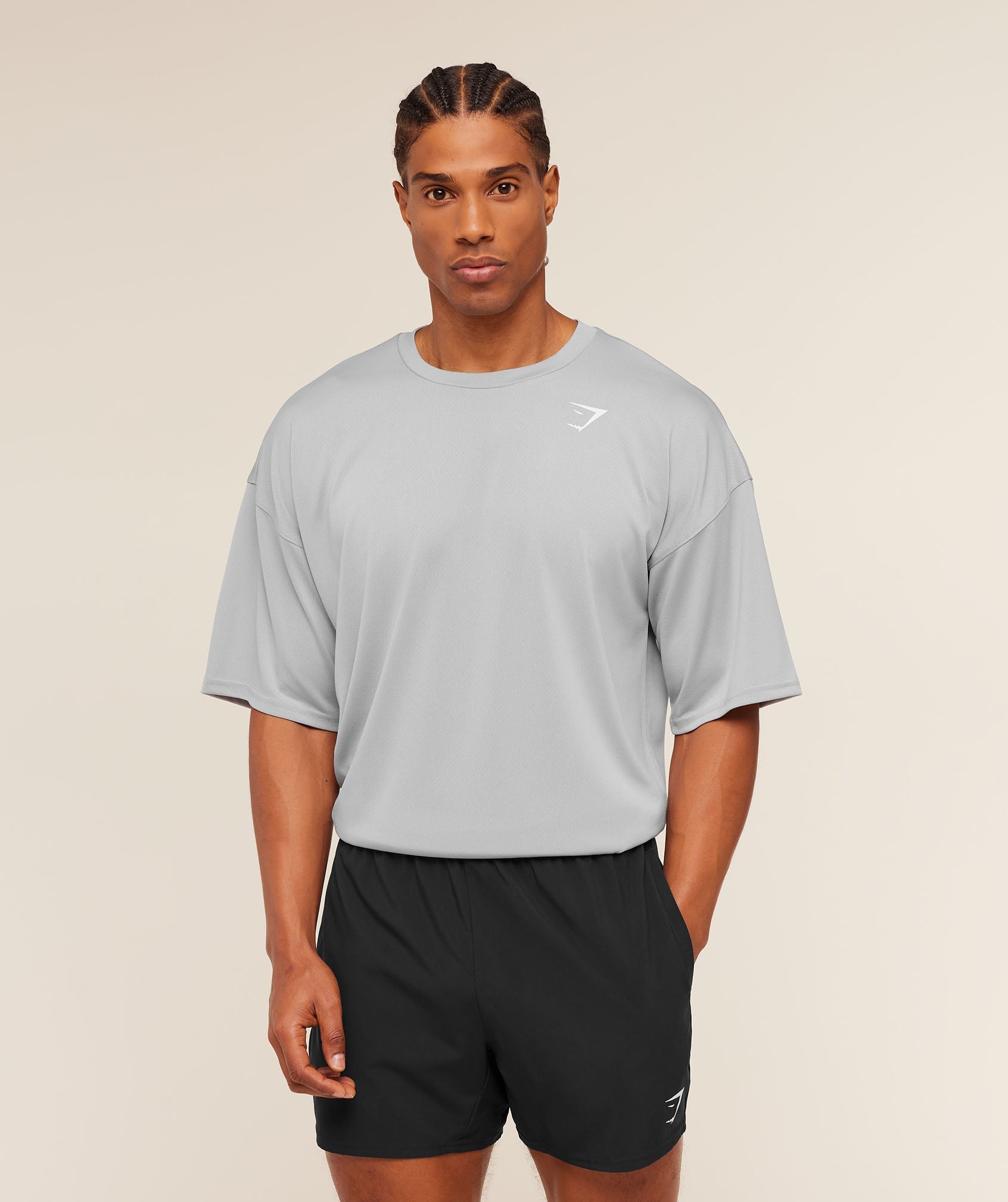 Gymshark Arrival Oversized T-Shirt 'Stratus Grey'