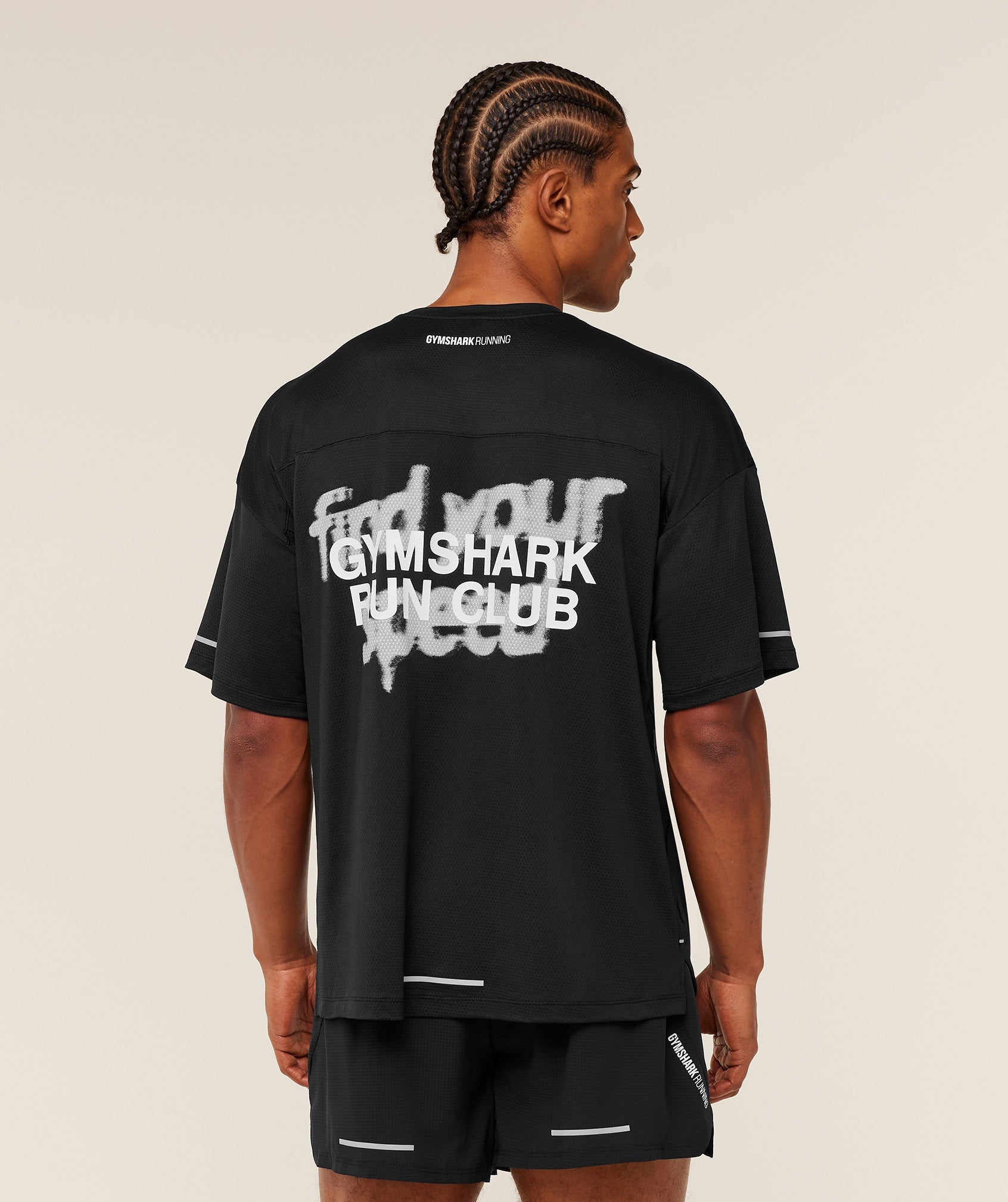 Gymshark Running Graphic T-Shirt 'GS Black'
