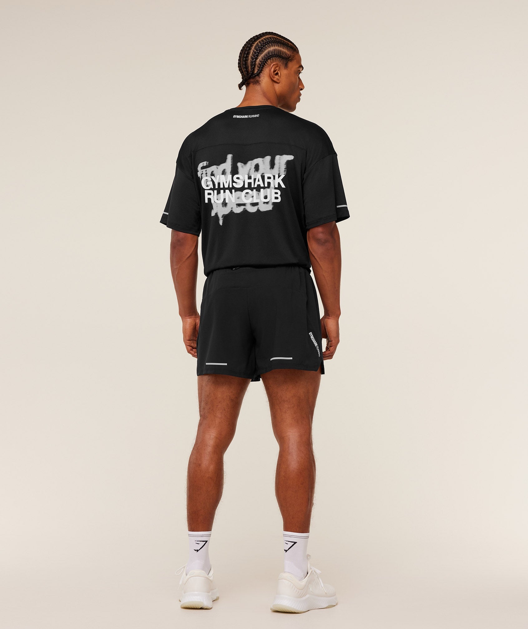 Gymshark Running Graphic T-Shirt 'GS Black'