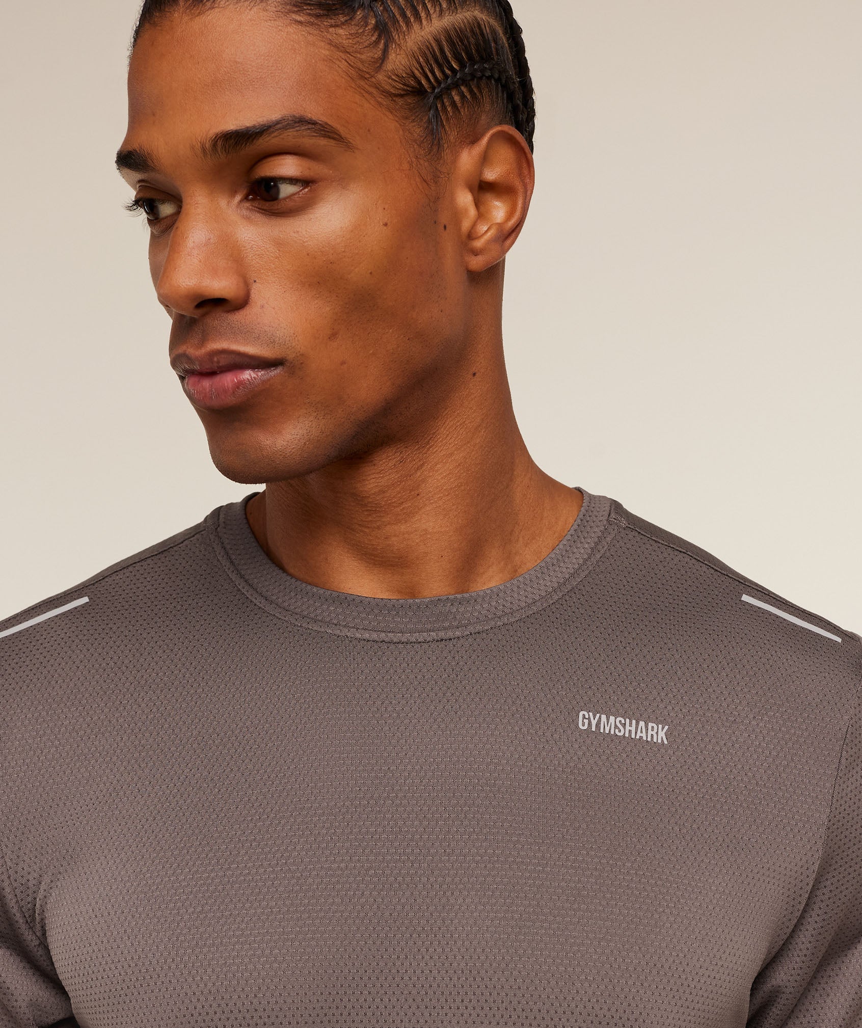 Gymshark Built For More T-Shirt 'Cool Brown'