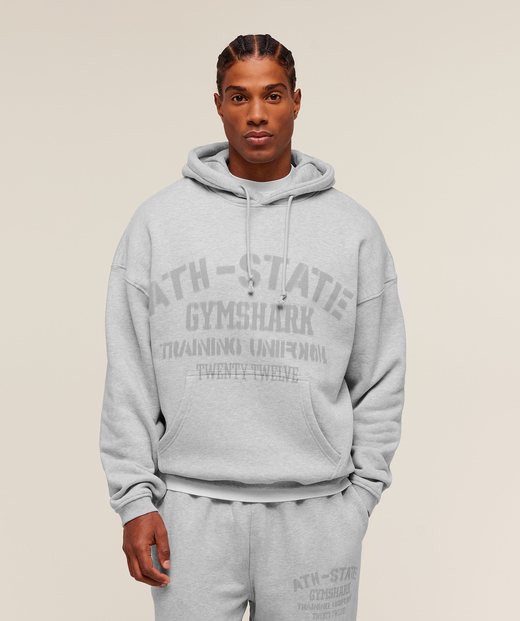Gymshark Collegiate Hoodie 'Soft Grey Marl'