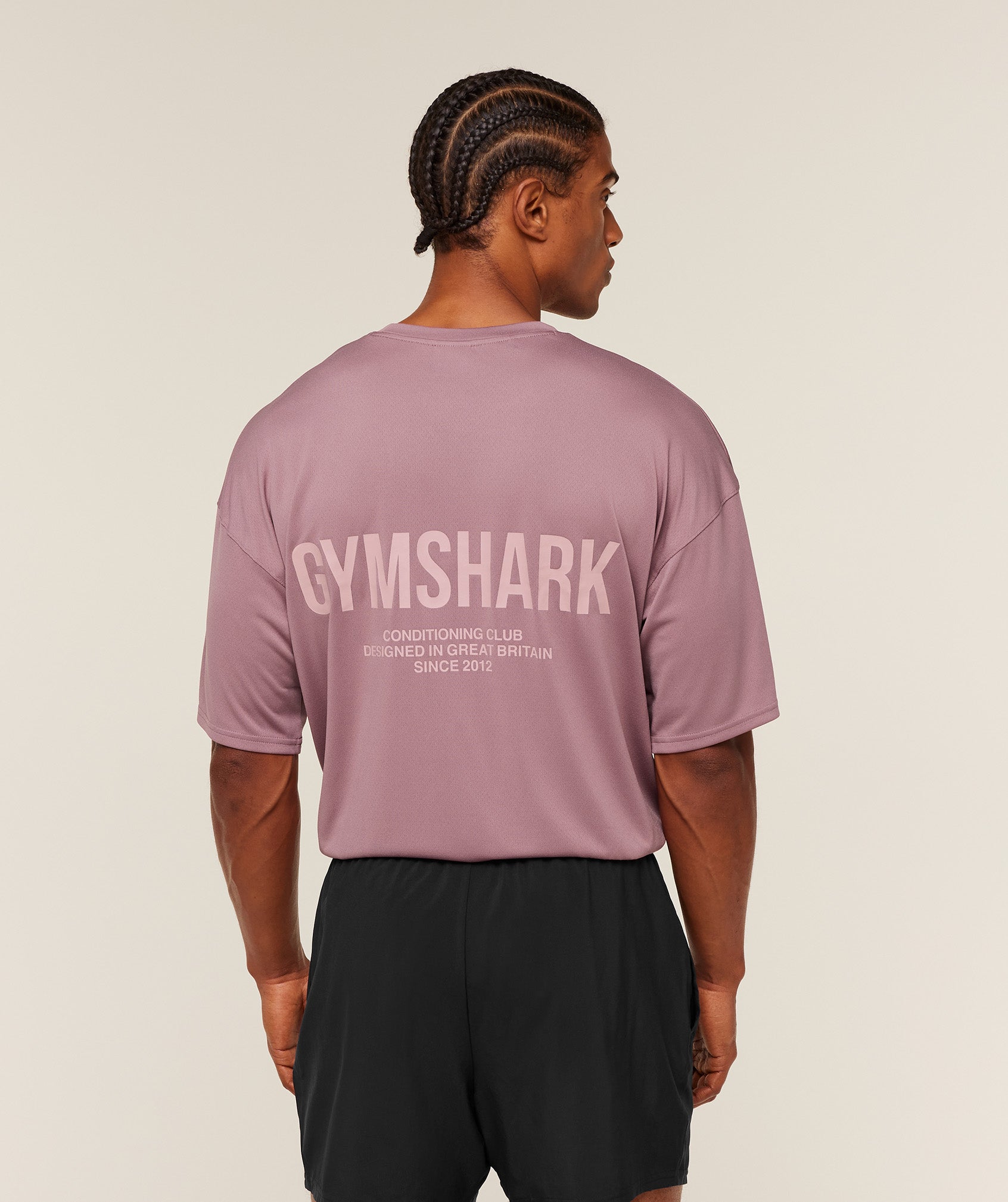 Gymshark Conditioning Club Oversized T-Shirt 'GS Calm Pink GS Light Pink'