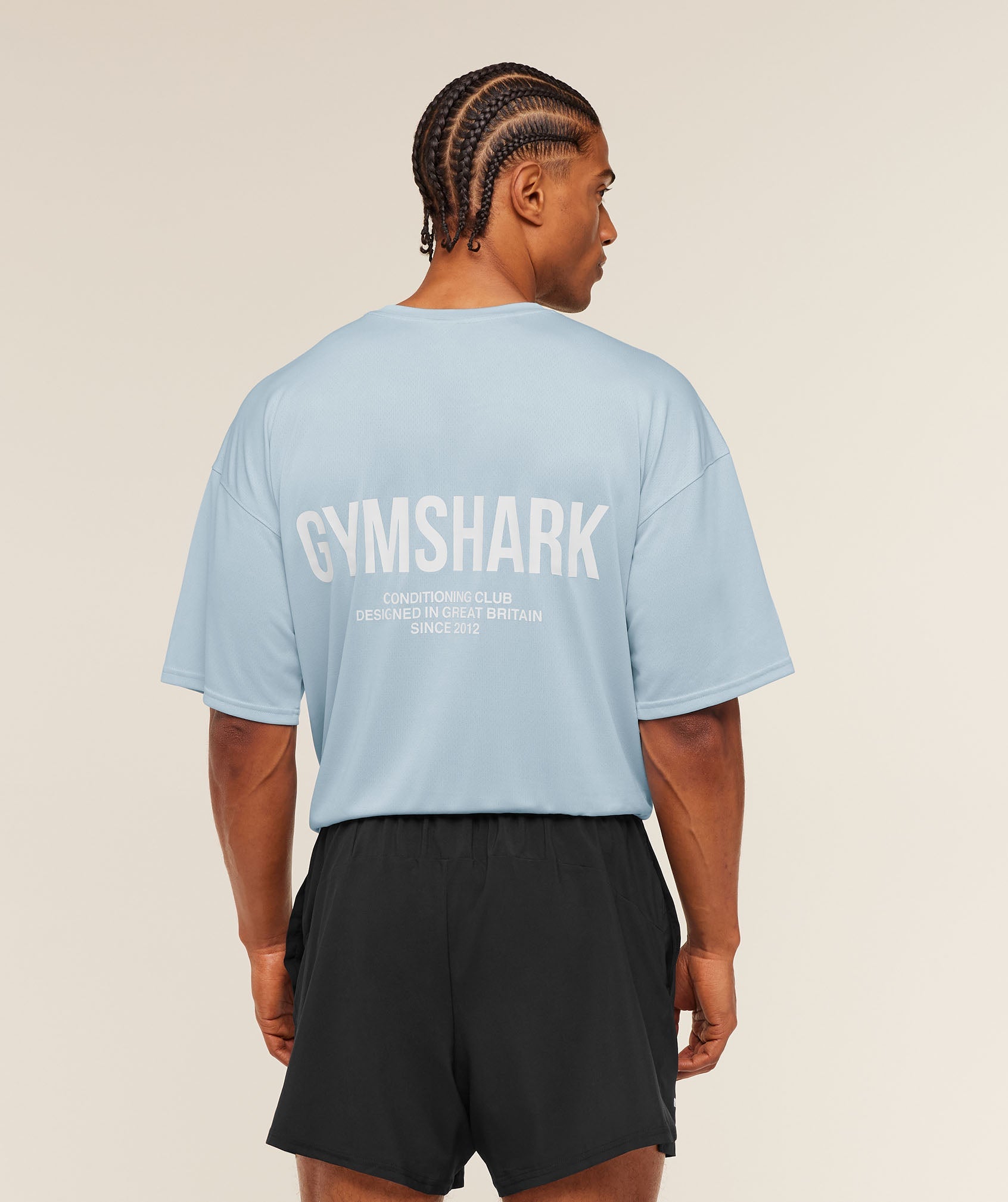Gymshark Conditioning Club Oversized T-Shirt 'Chilled Blue White'