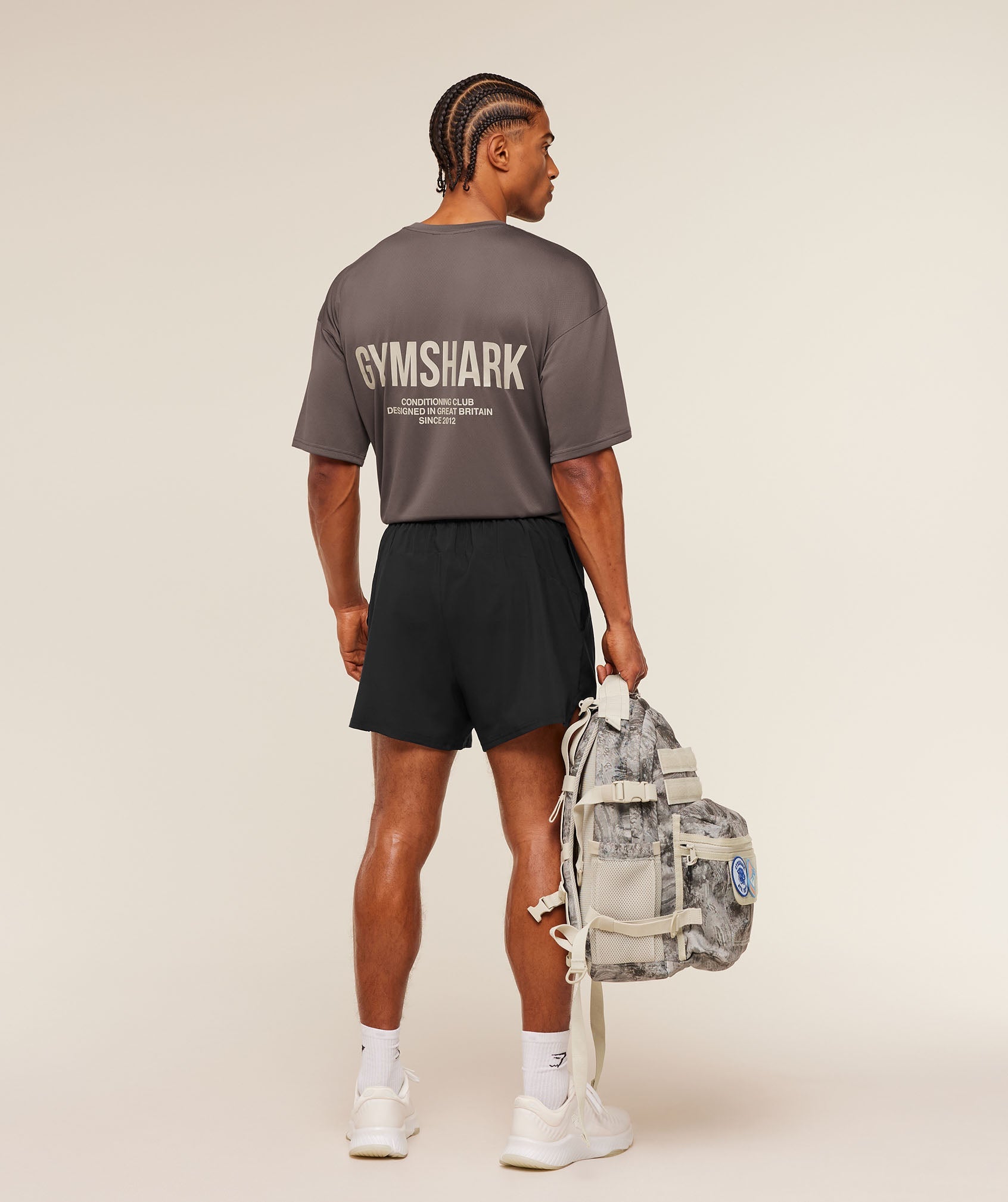 Gymshark Conditioning Club Oversized T-Shirt 'Cool Brown Tinted White'