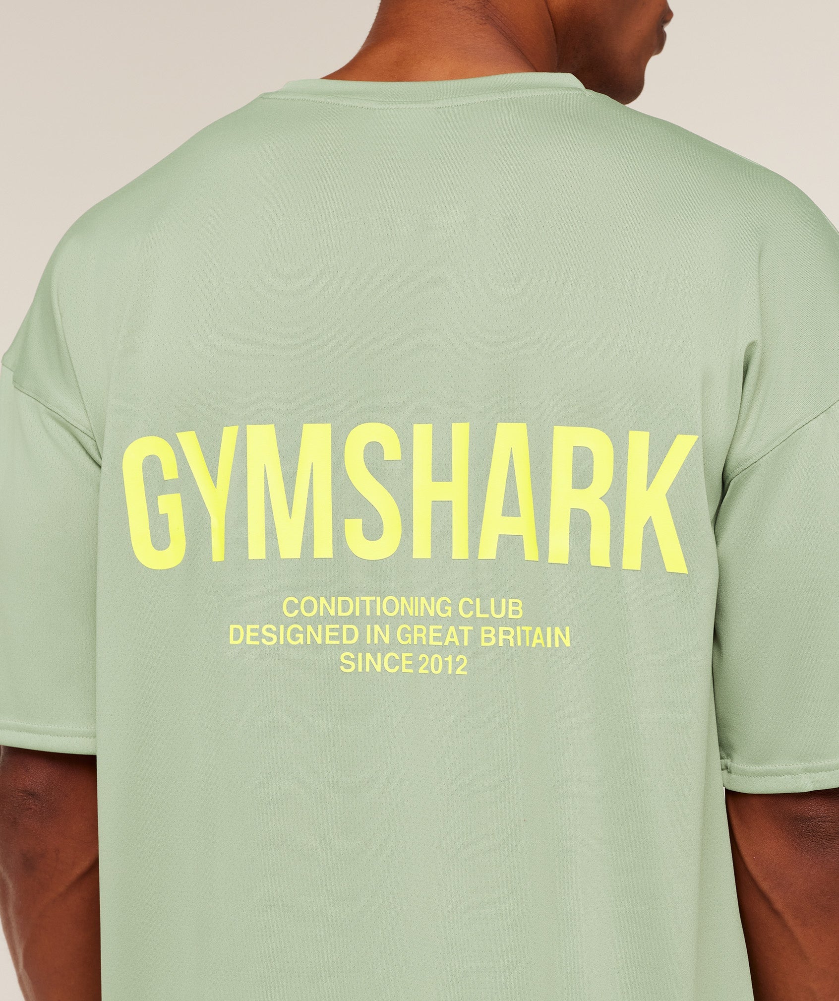 Gymshark Conditioning Club Oversized T-Shirt 'GS Haze Green GS Sorbet Yellow'