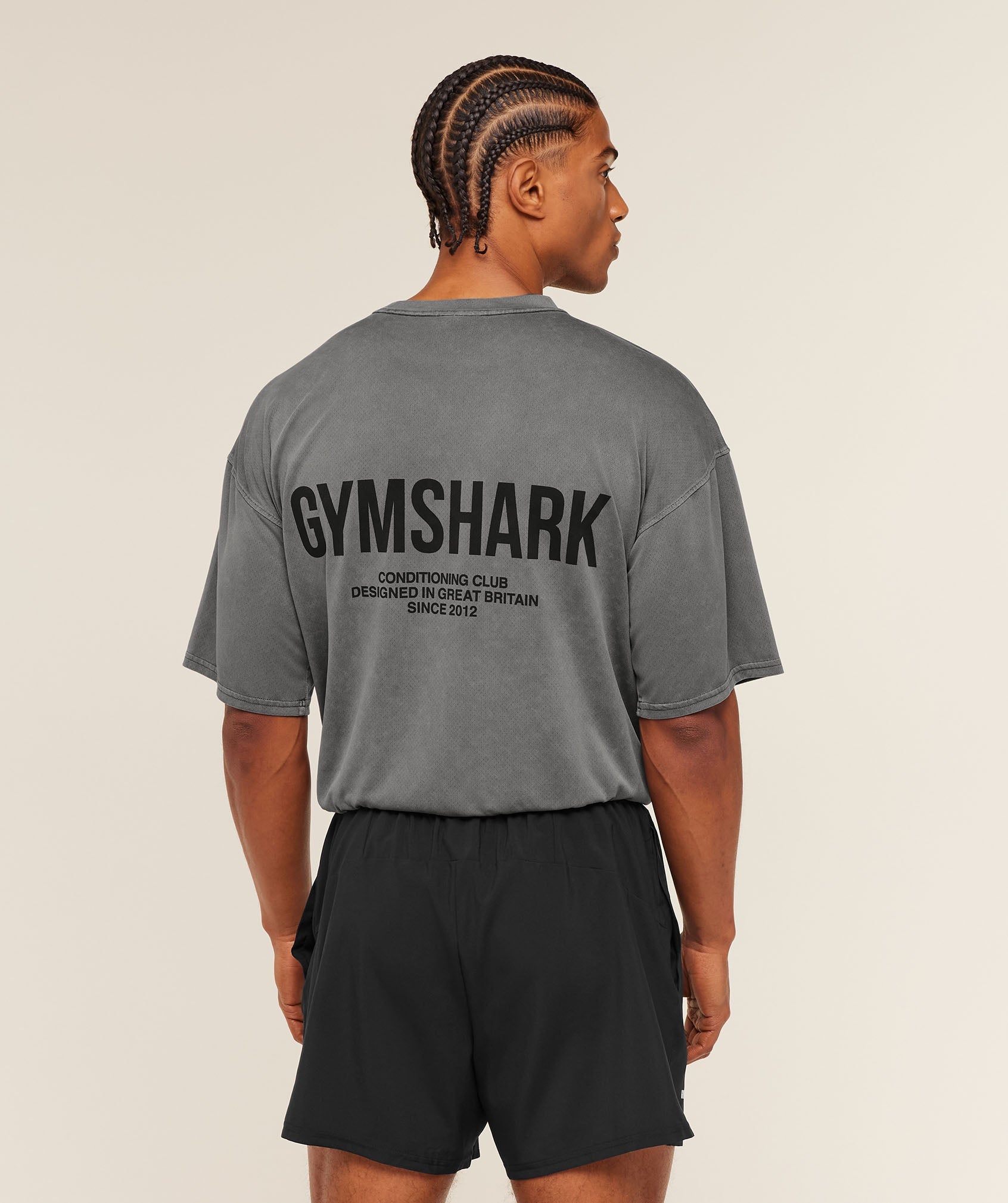 Gymshark Conditioning Club Washed T-Shirt 'Black Wash'
