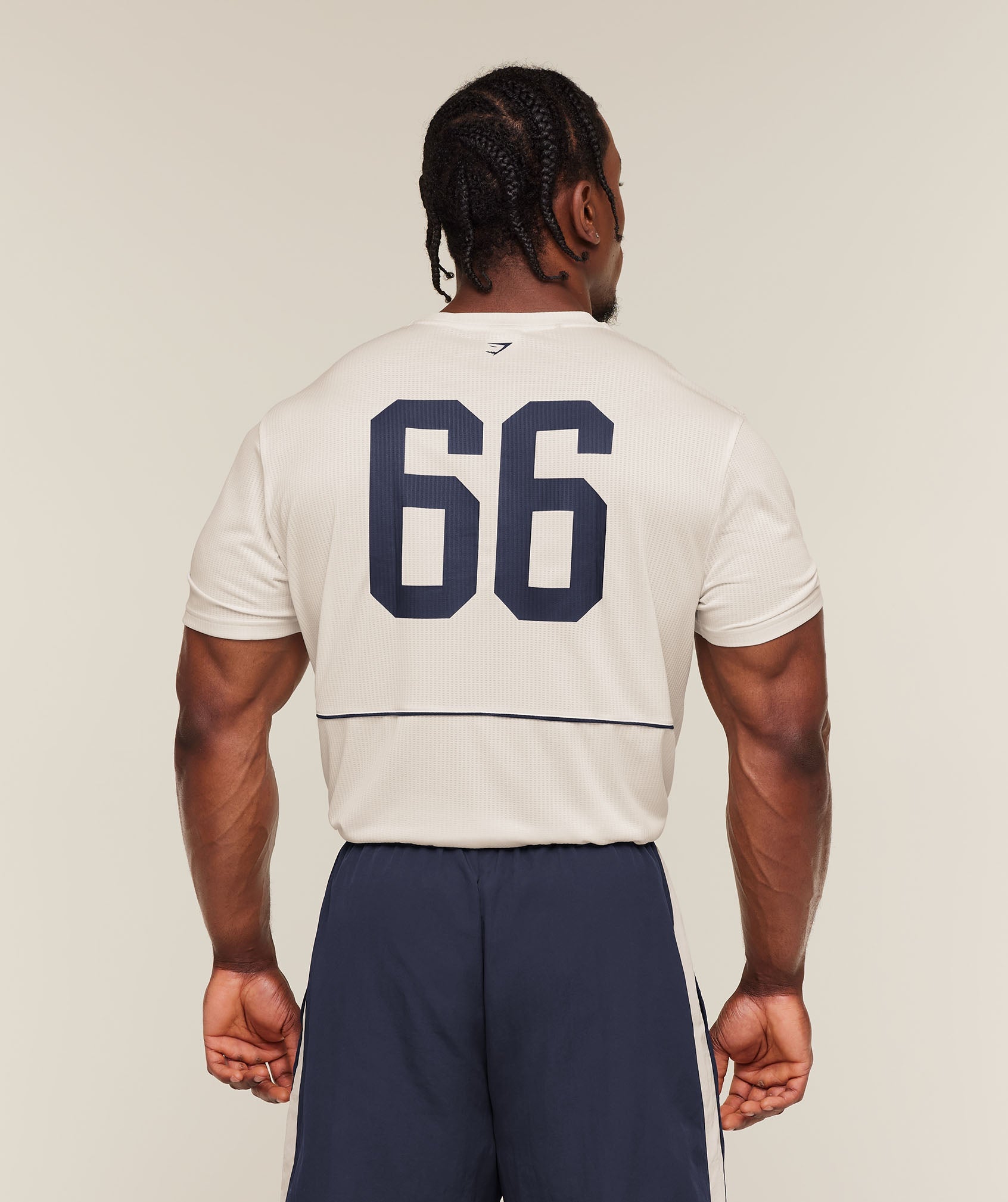 Gymshark Collegiate Tech T-Shirt 'Soft White'