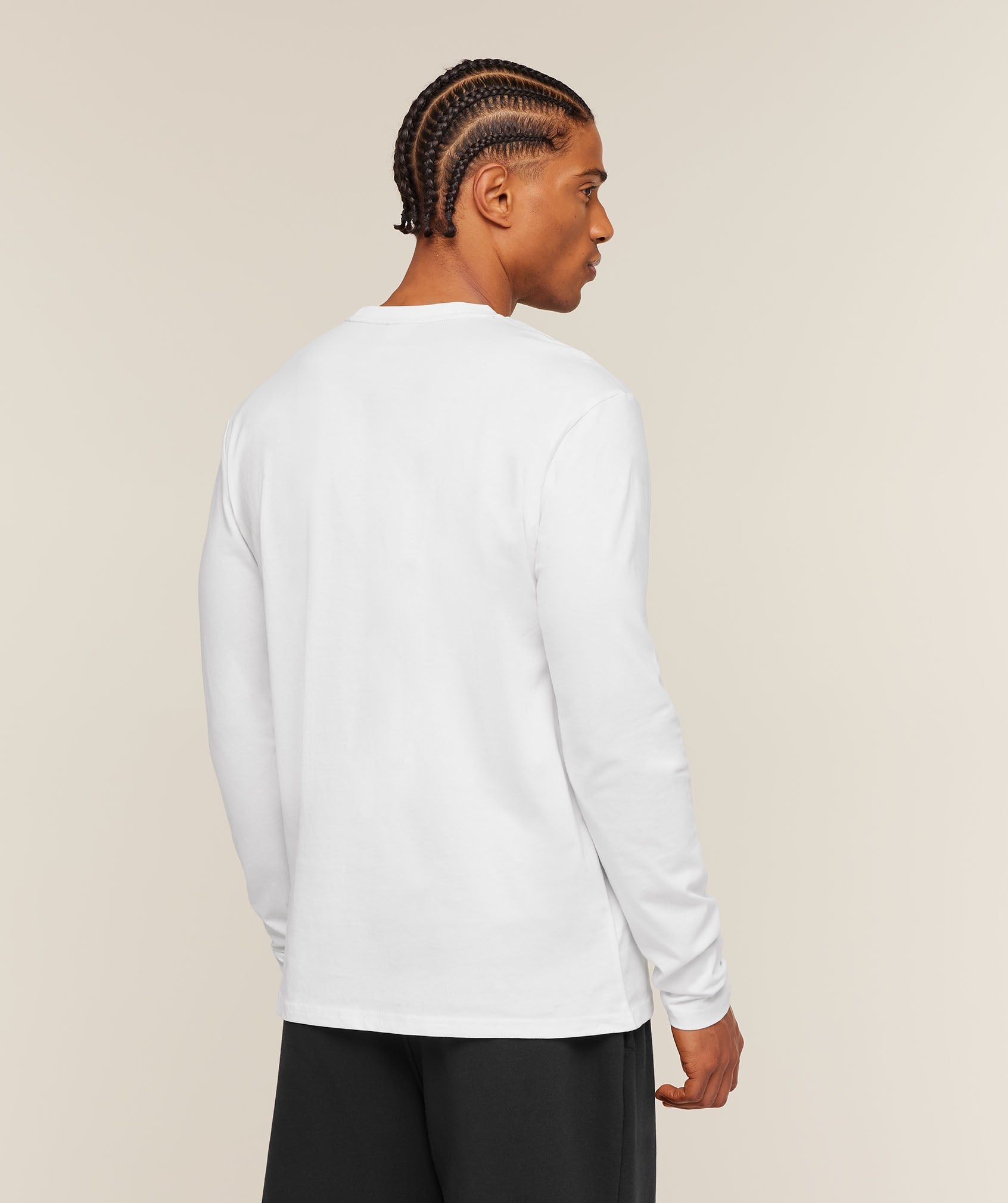Gymshark Crest Long Sleeve T-Shirt 'White'