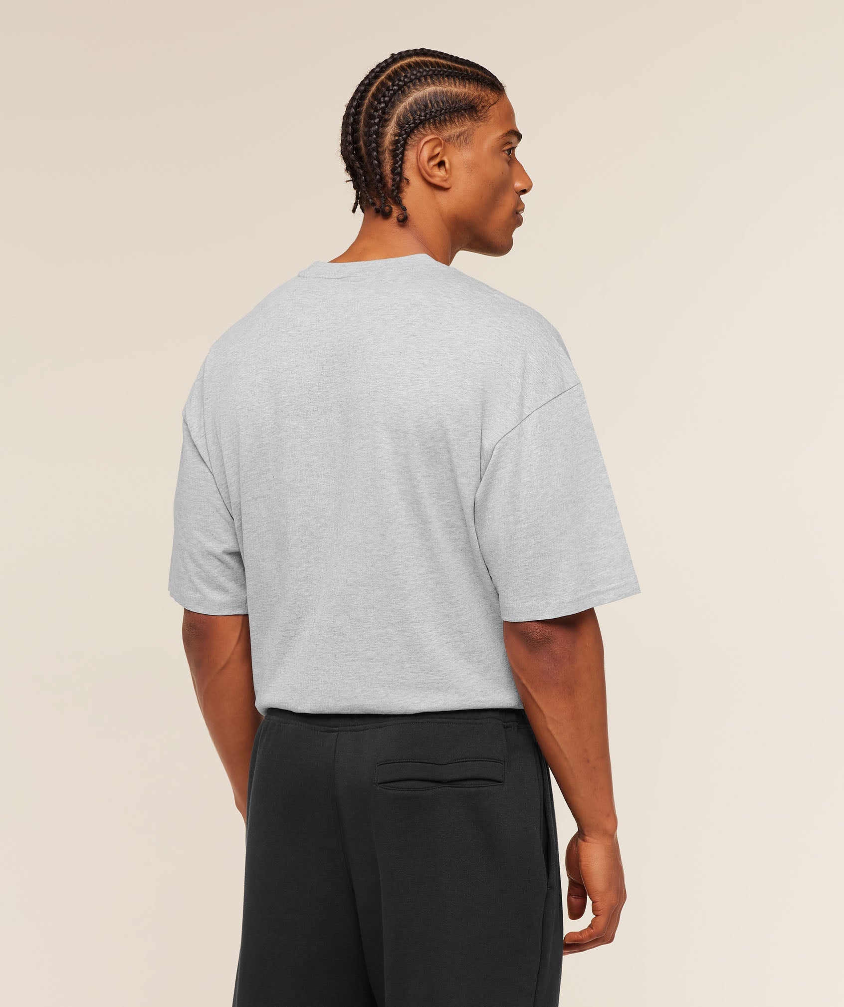 Gymshark Crest Oversized T-Shirt 'Light Grey Core Marl'