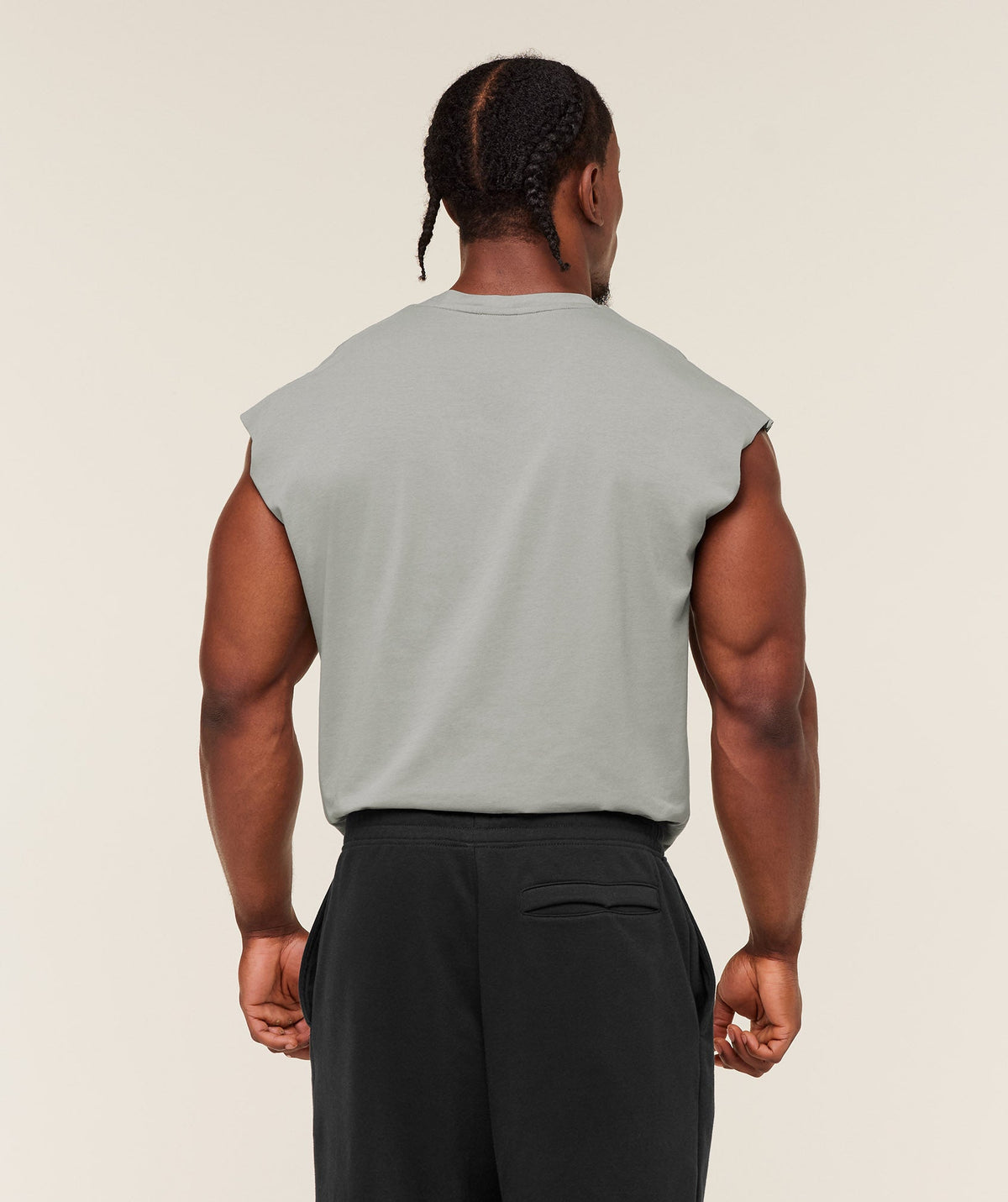 Gymshark Critical Cut Off Tank 'Smokey Grey'