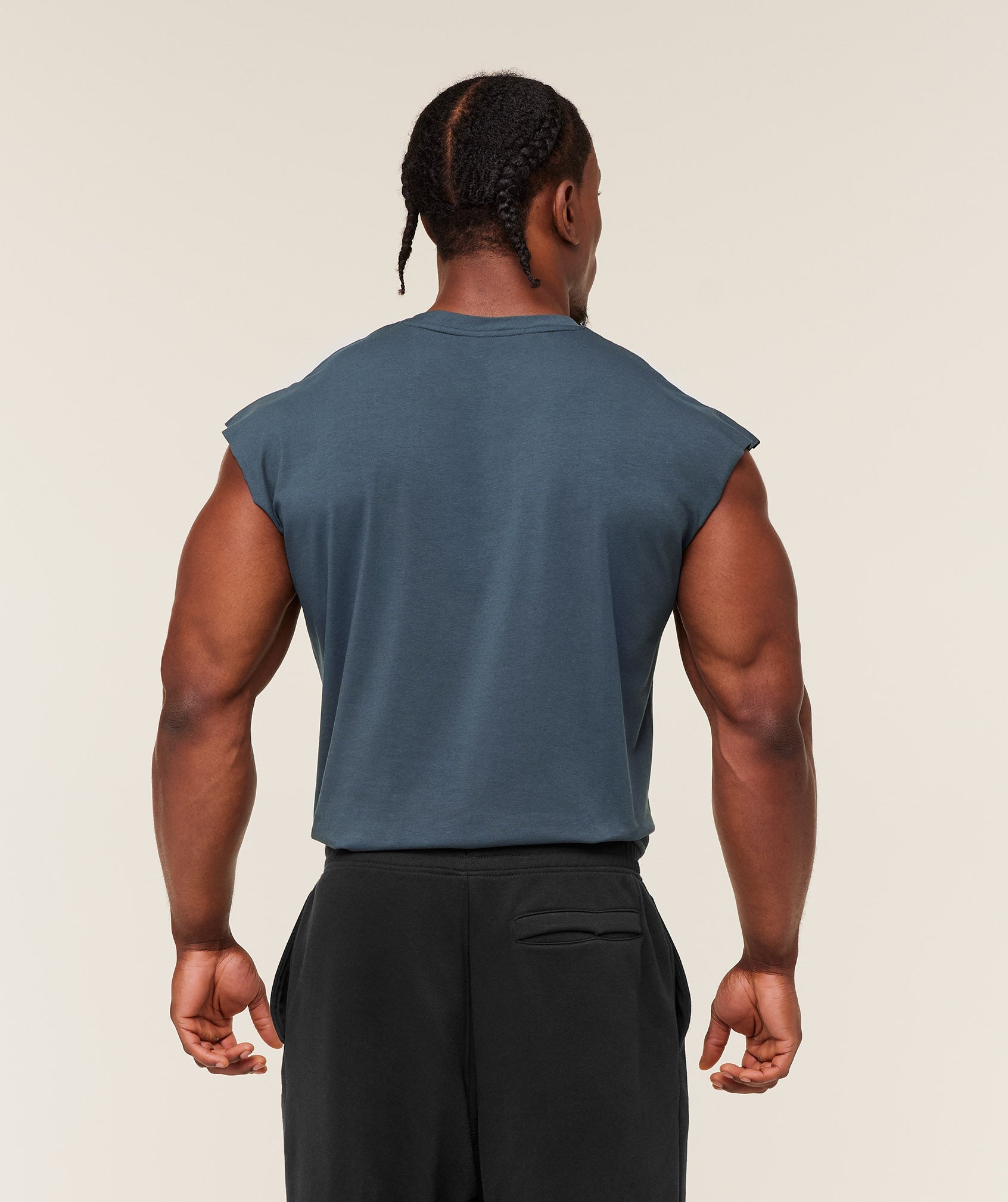 Gymshark Critical Cut Off Tank 'GS Stealth Blue'