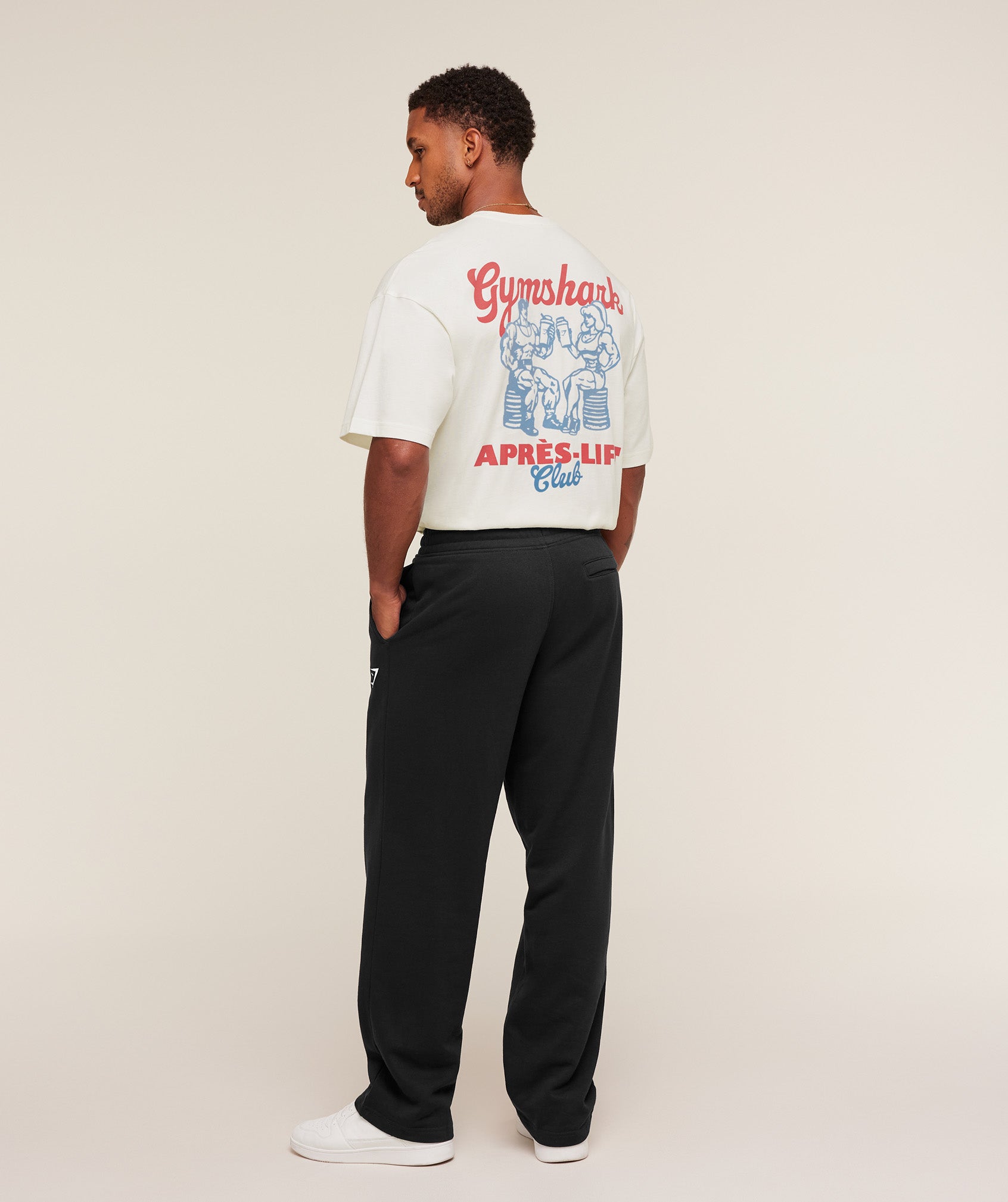 Gymshark AprÃ¨s-Lift Club T-Shirt 'Soft White'