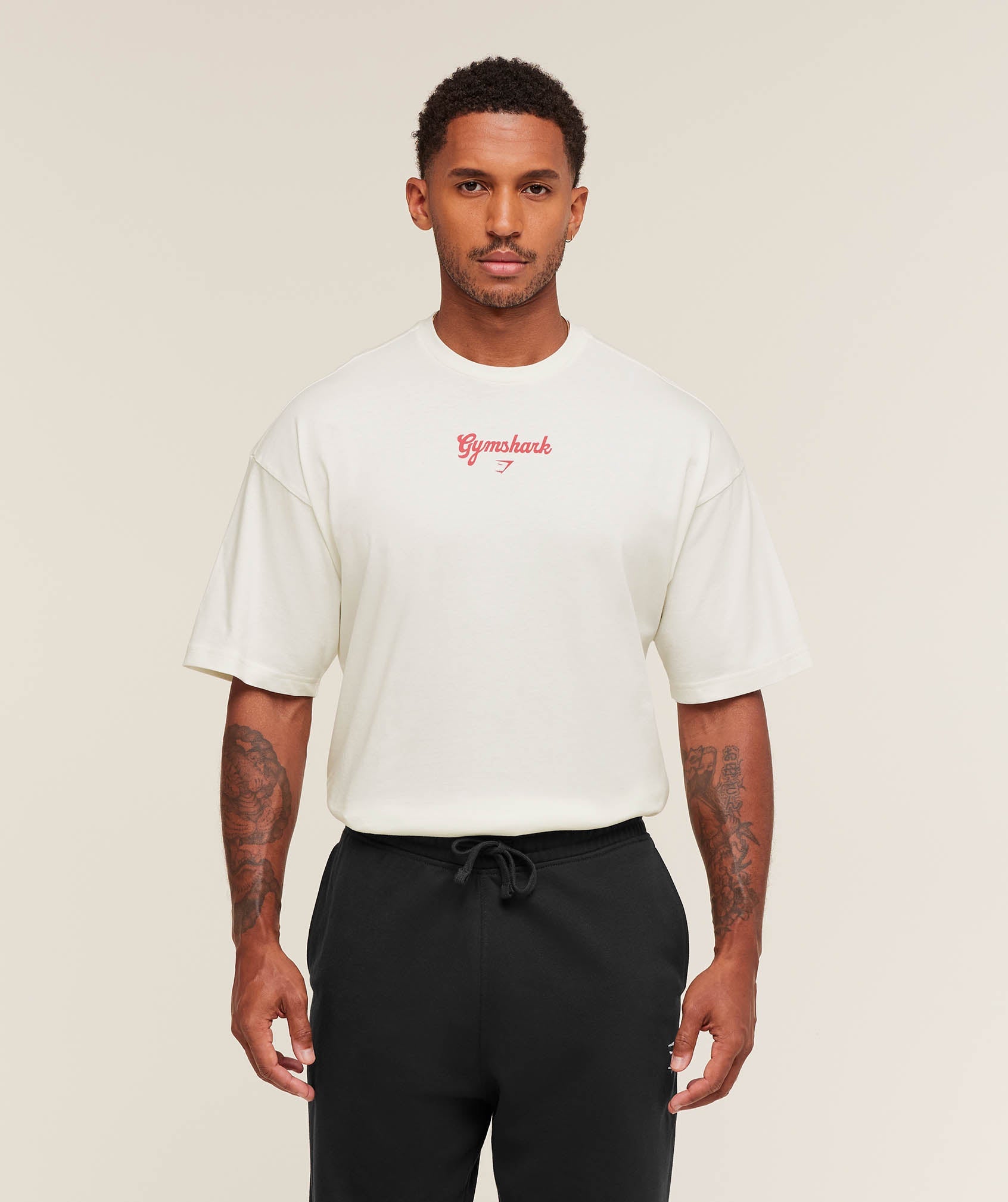 Gymshark AprÃ¨s-Lift Club T-Shirt 'Soft White'