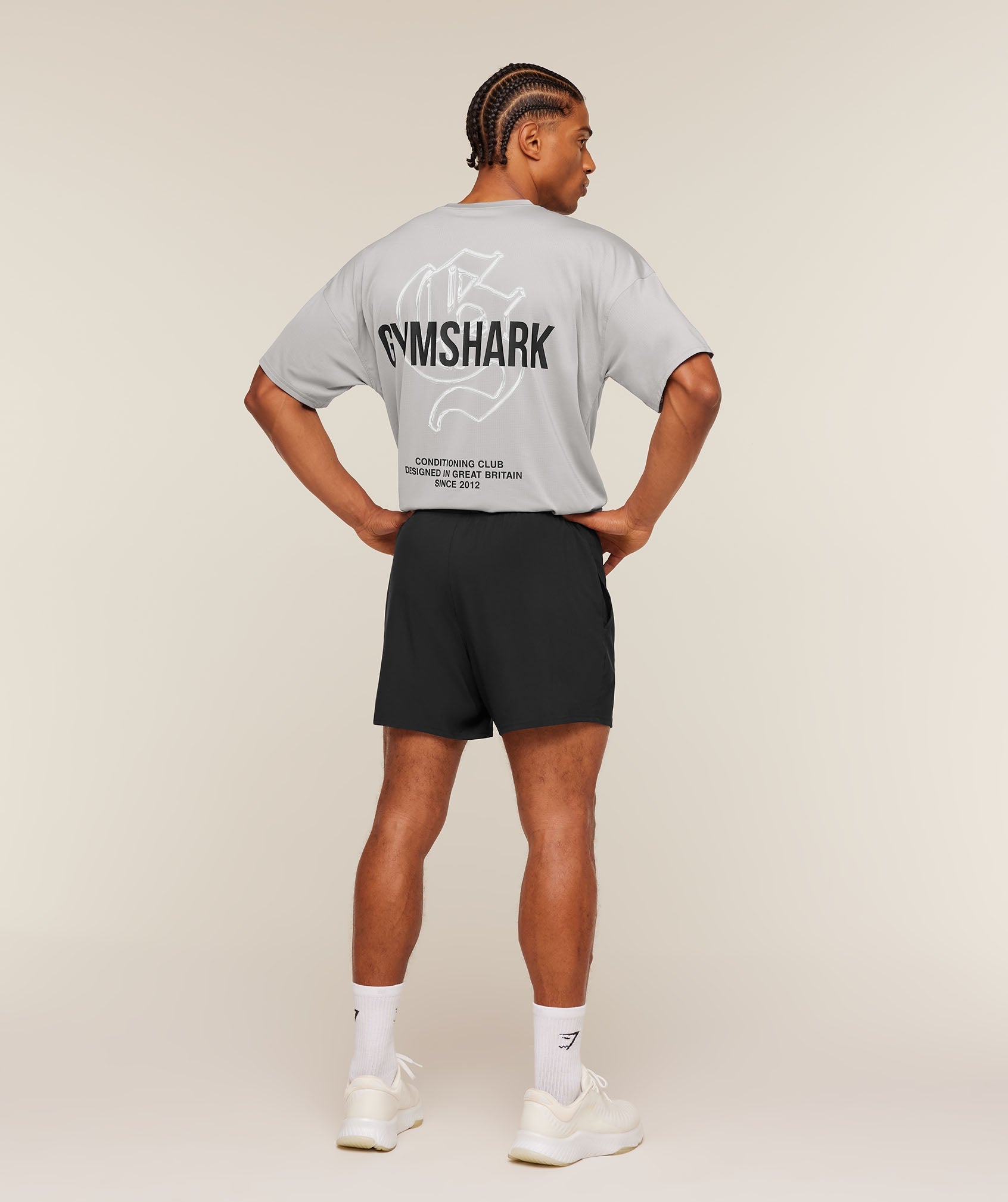 Gymshark Chrome Graphic T-Shirt 'Stratus Grey'