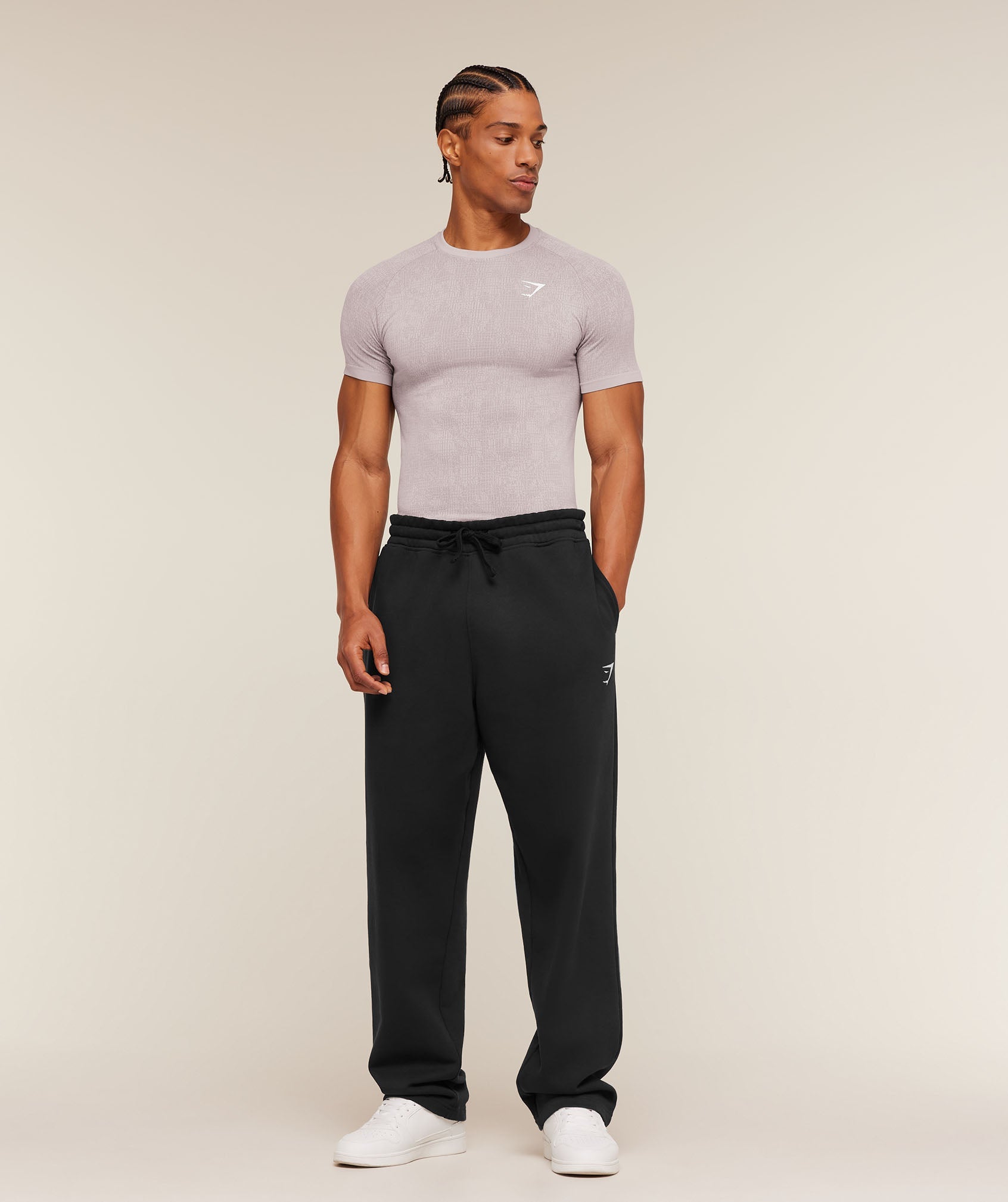 Gymshark Geo Seamless Grid T-Shirt 'Dawn Purple Dusk Purple'