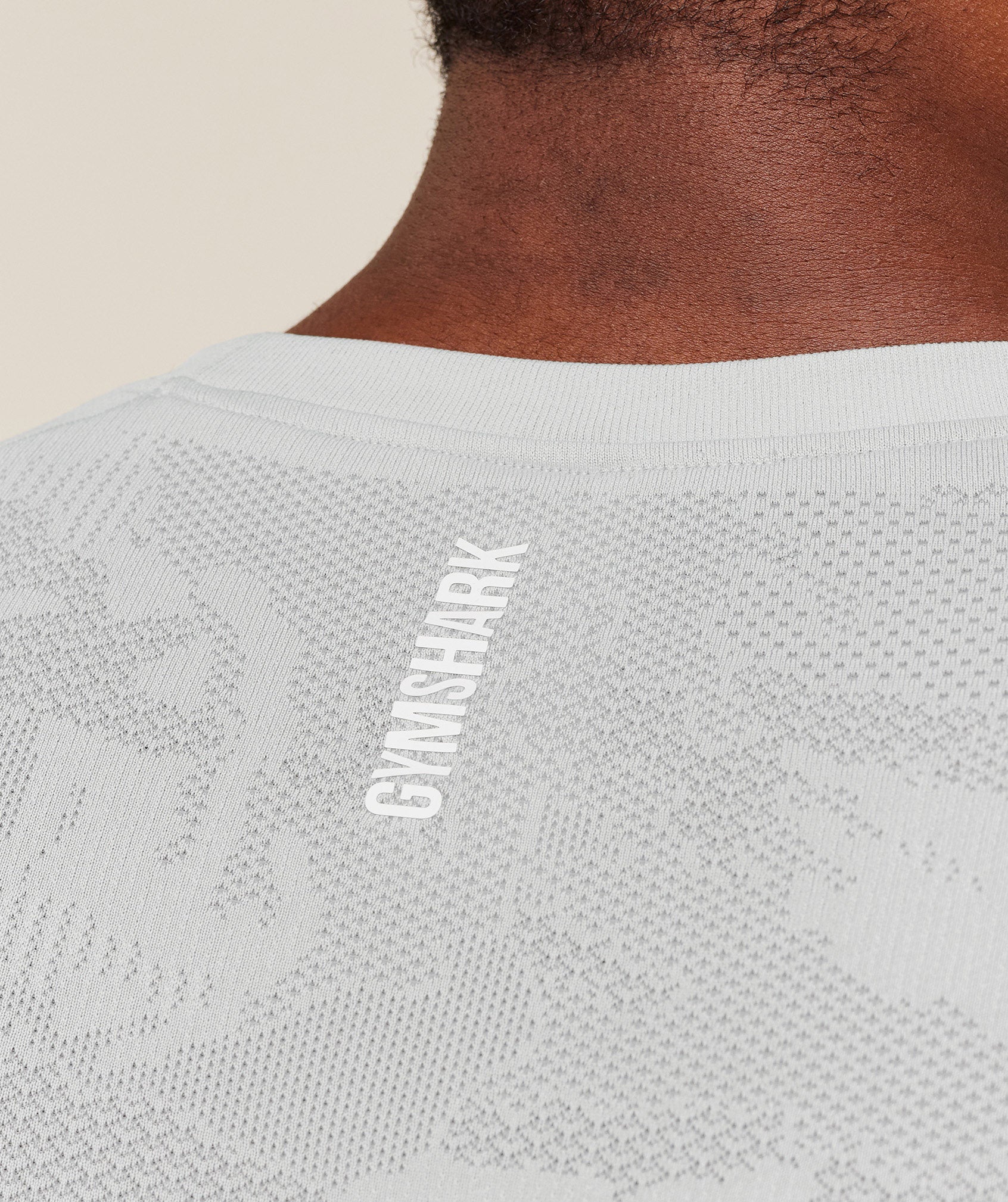 Gymshark Geo Seamless T-Shirt 'Light Grey Smokey Grey'