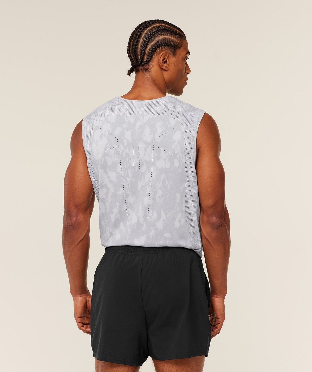 Gymshark Distance Seamless Tank 'Light Grey Light Grey ACID WASH'