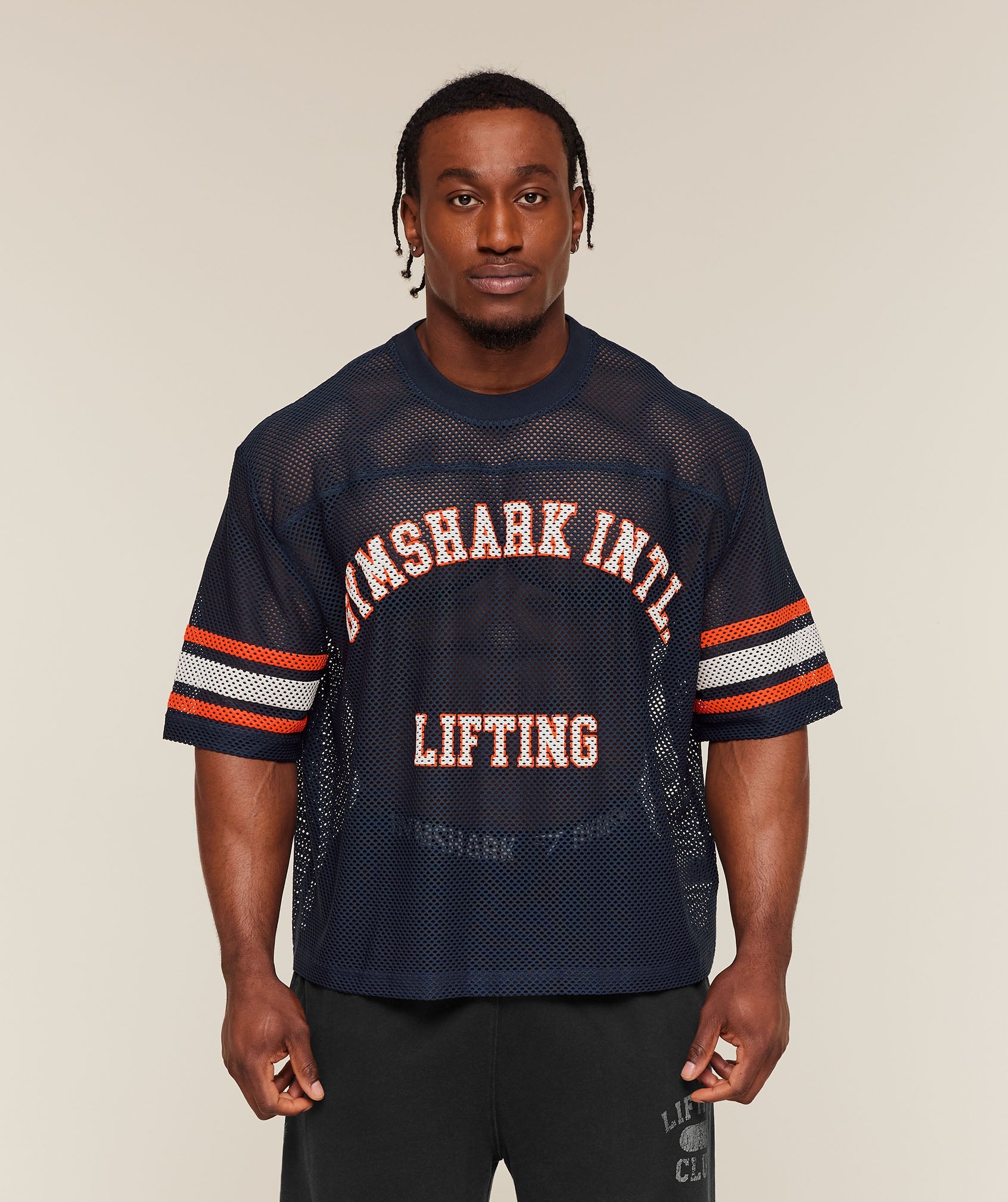 Gymshark Collective Mesh Contrast Jersey 'Heavy Blue'
