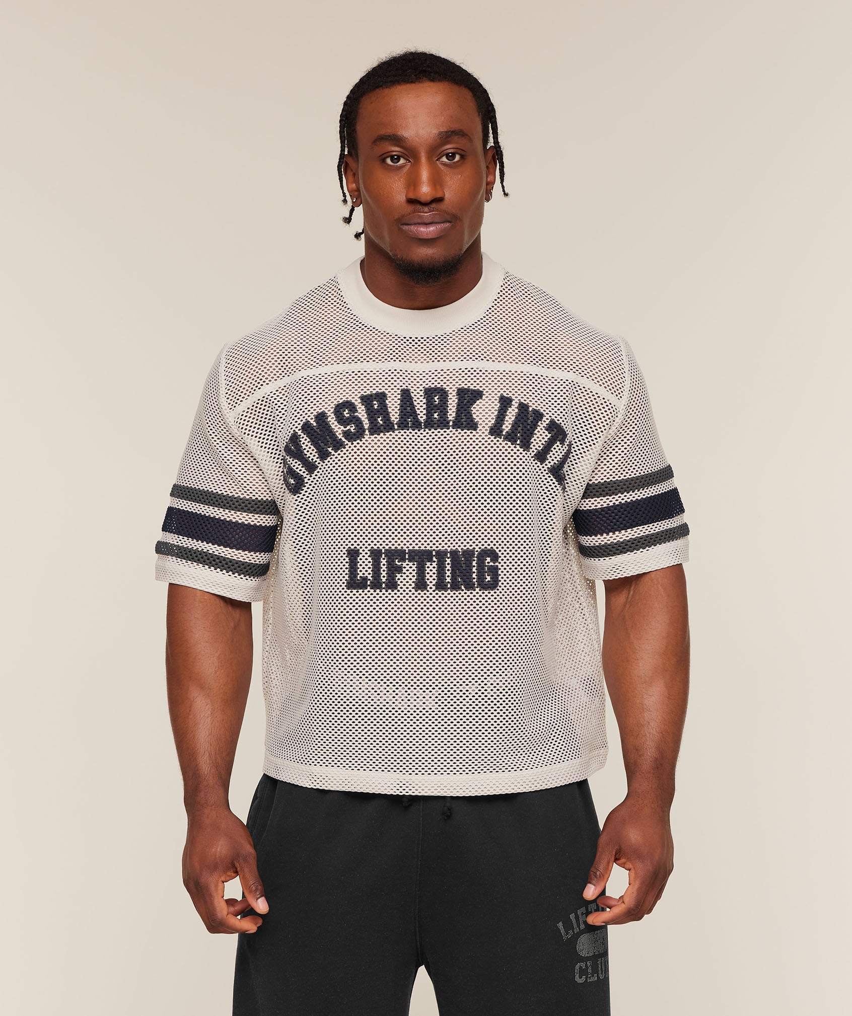 Gymshark Collective Mesh Contrast Jersey 'Tinted White'