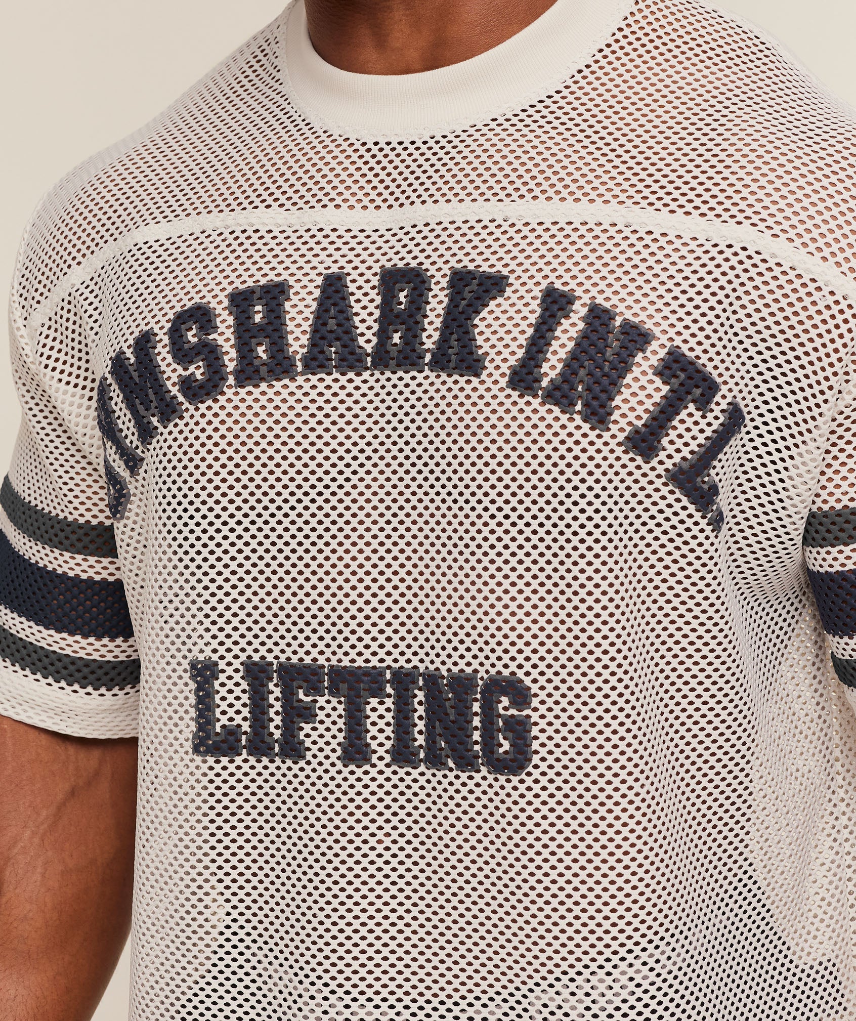 Gymshark Collective Mesh Contrast Jersey 'Tinted White'