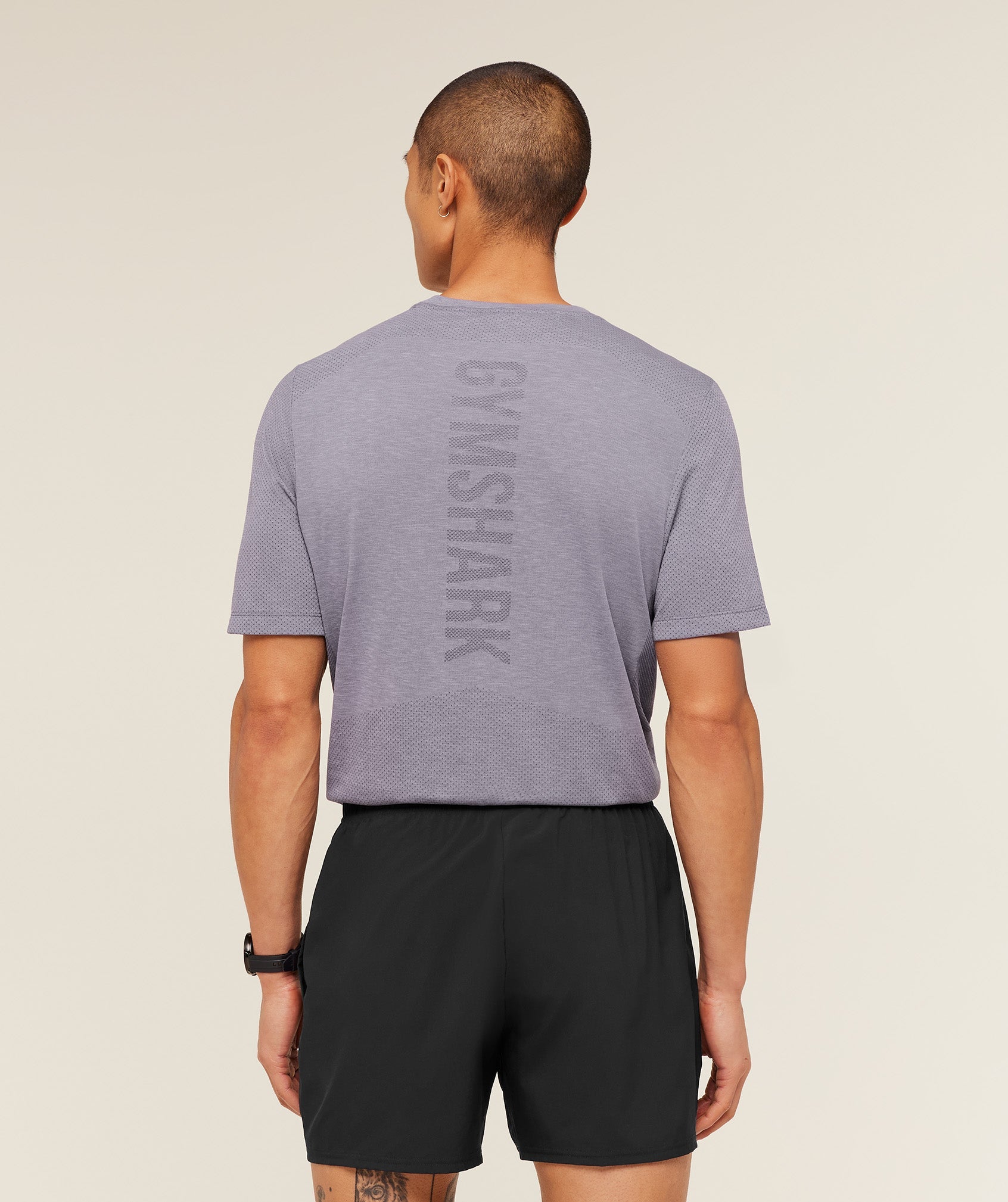 Gymshark Lightweight Seamless T-Shirt 'GS Fog Purple Marl'