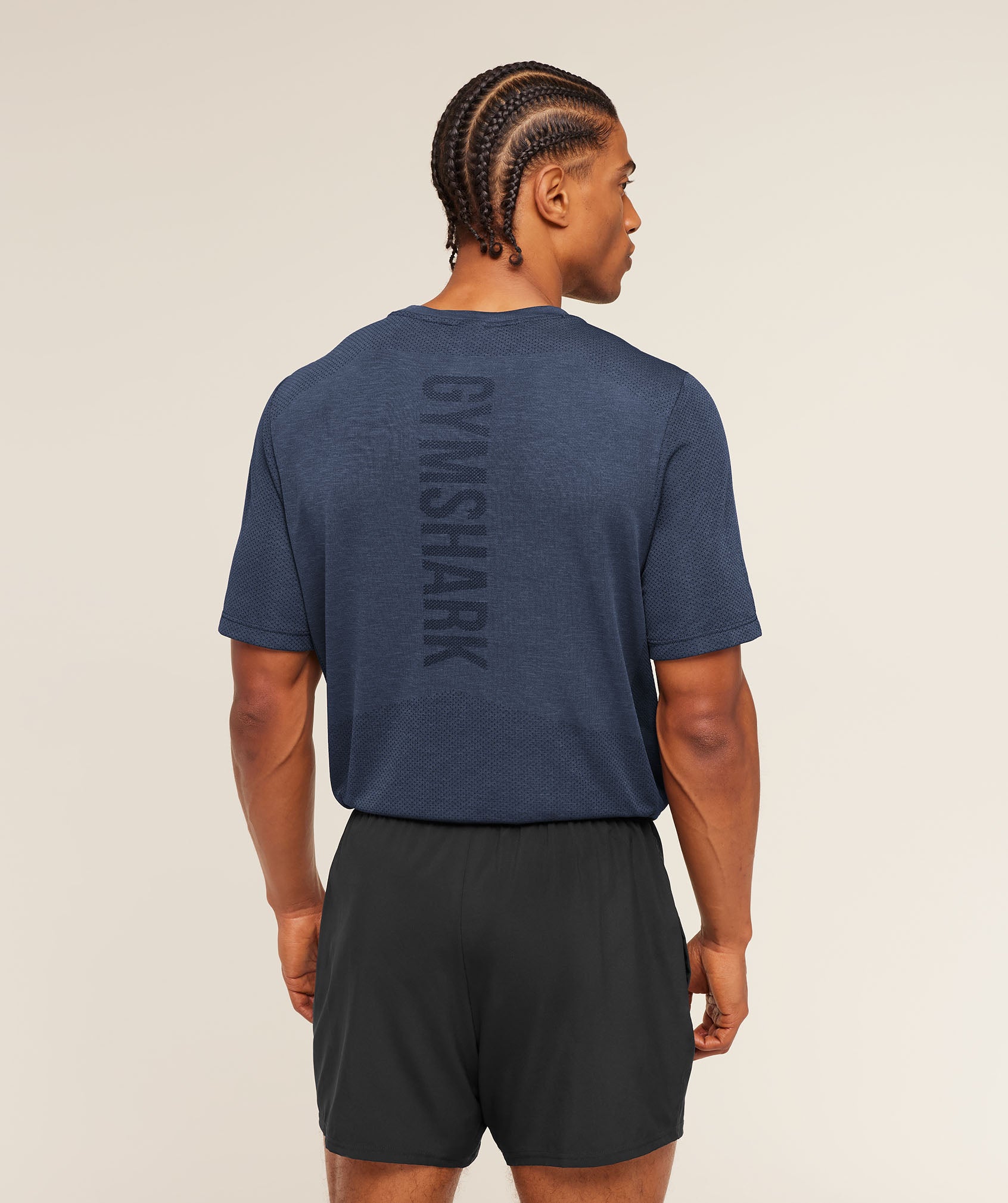 Gymshark Lightweight Seamless T-Shirt 'Heavy Blue Marl'