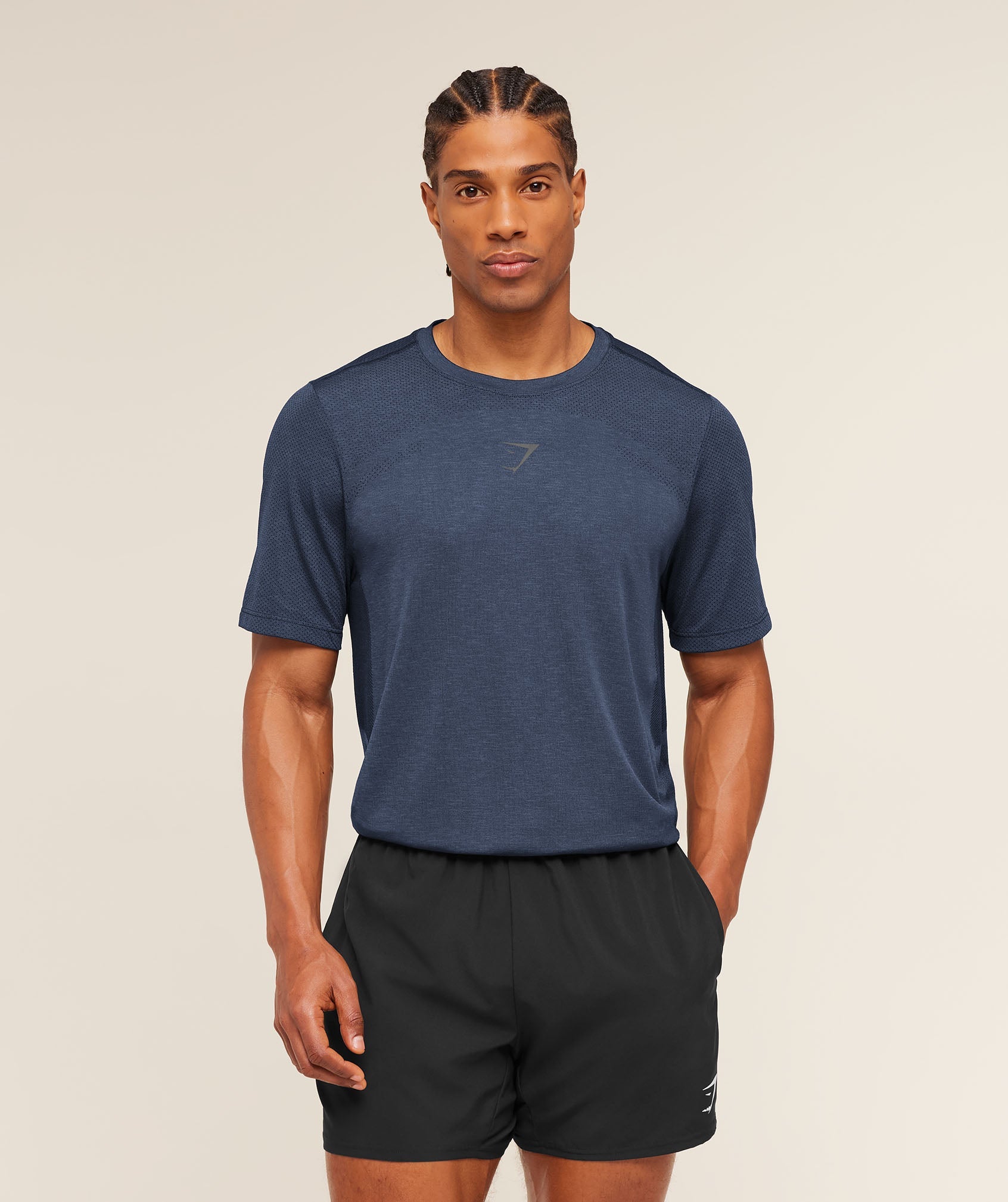 Gymshark Lightweight Seamless T-Shirt 'Heavy Blue Marl'