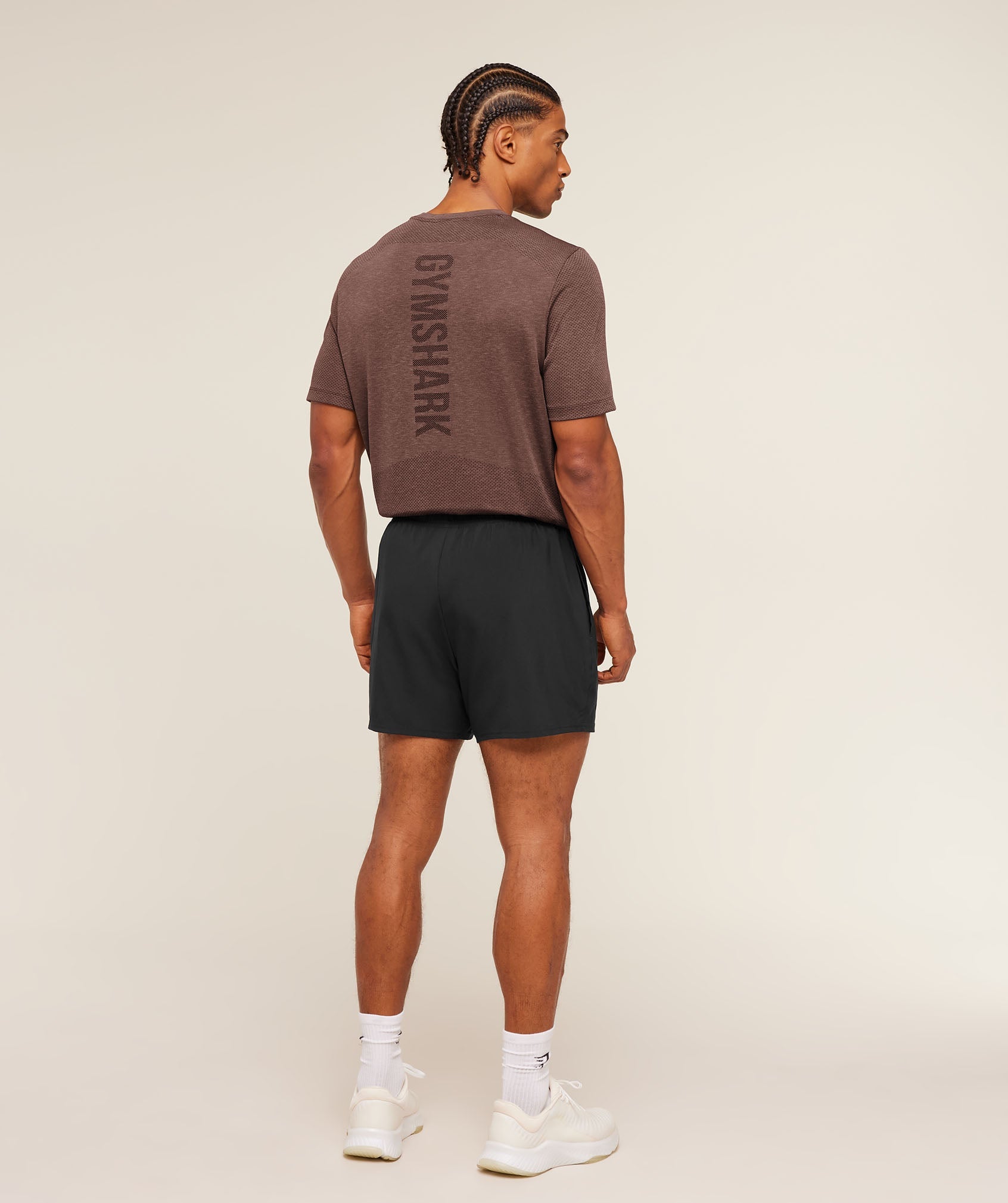 Gymshark Lightweight Seamless T-Shirt 'Soft Brown Marl'