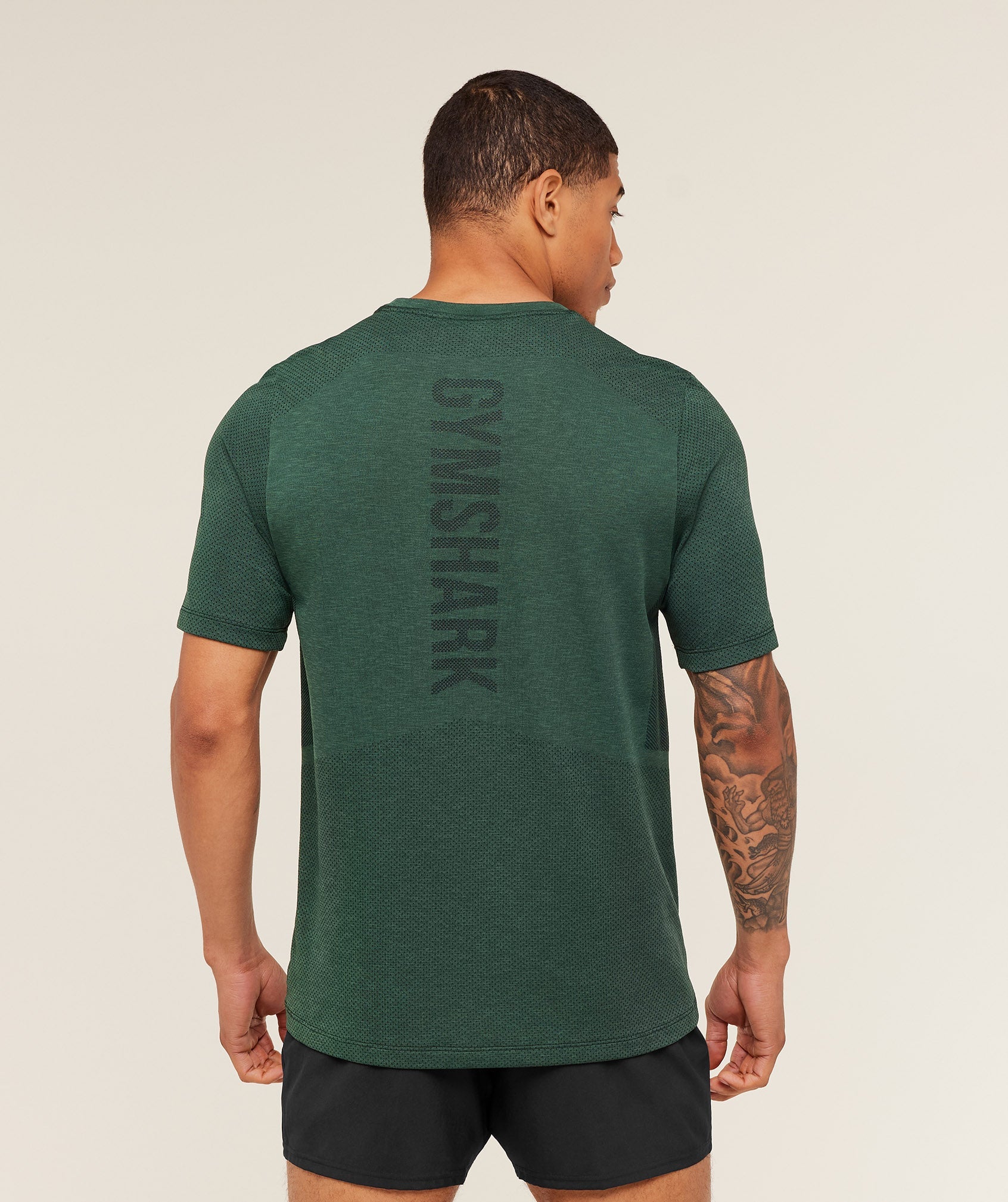 Gymshark Lightweight Seamless T-Shirt 'GS Victory Green Marl'