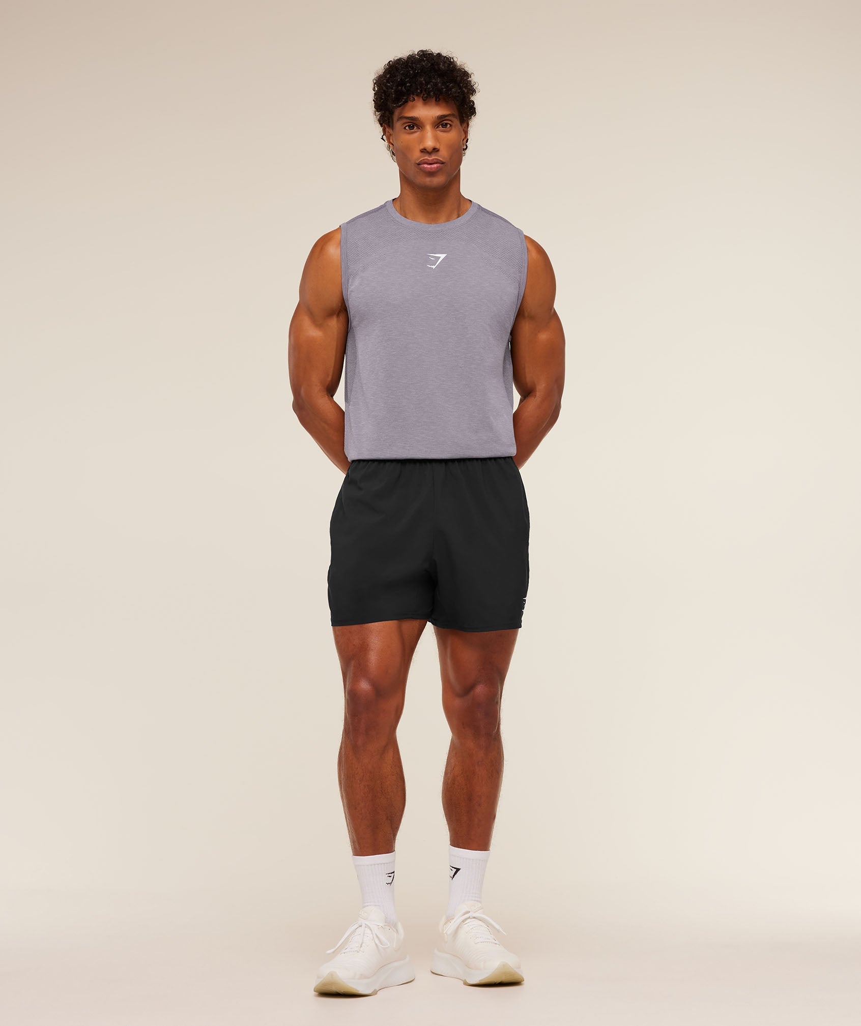 Gymshark Lightweight Seamless Tank 'GS Fog Purple Marl'