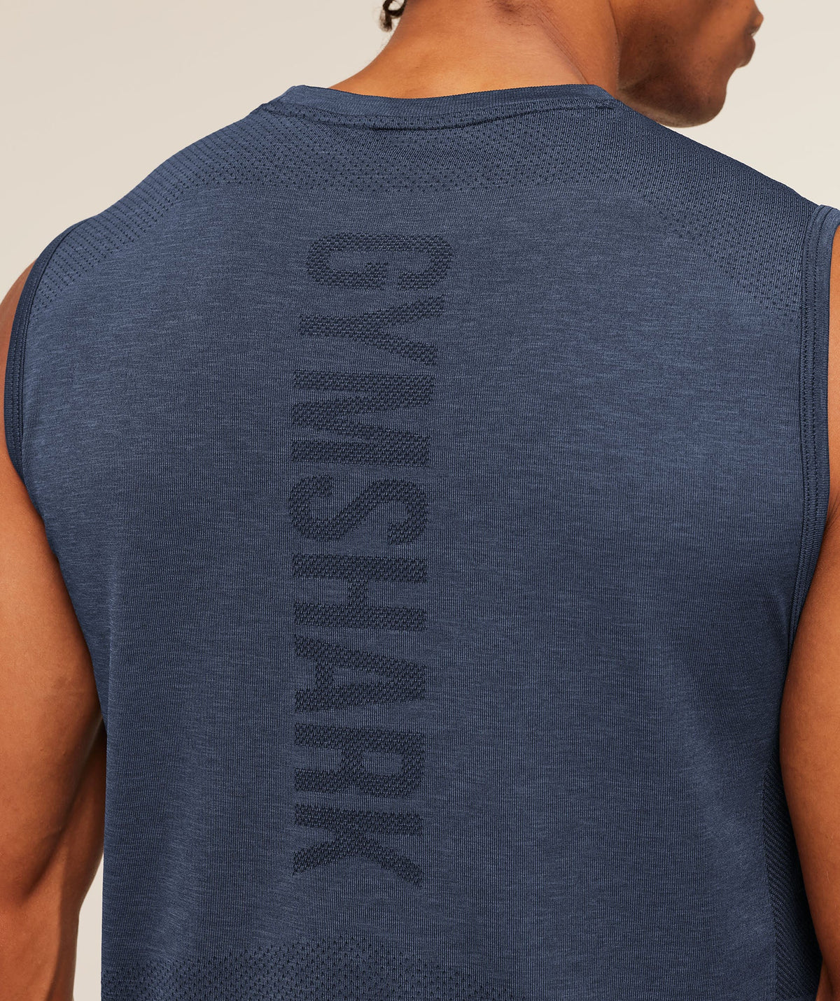 Gymshark Lightweight Seamless Tank 'Heavy Blue Marl'
