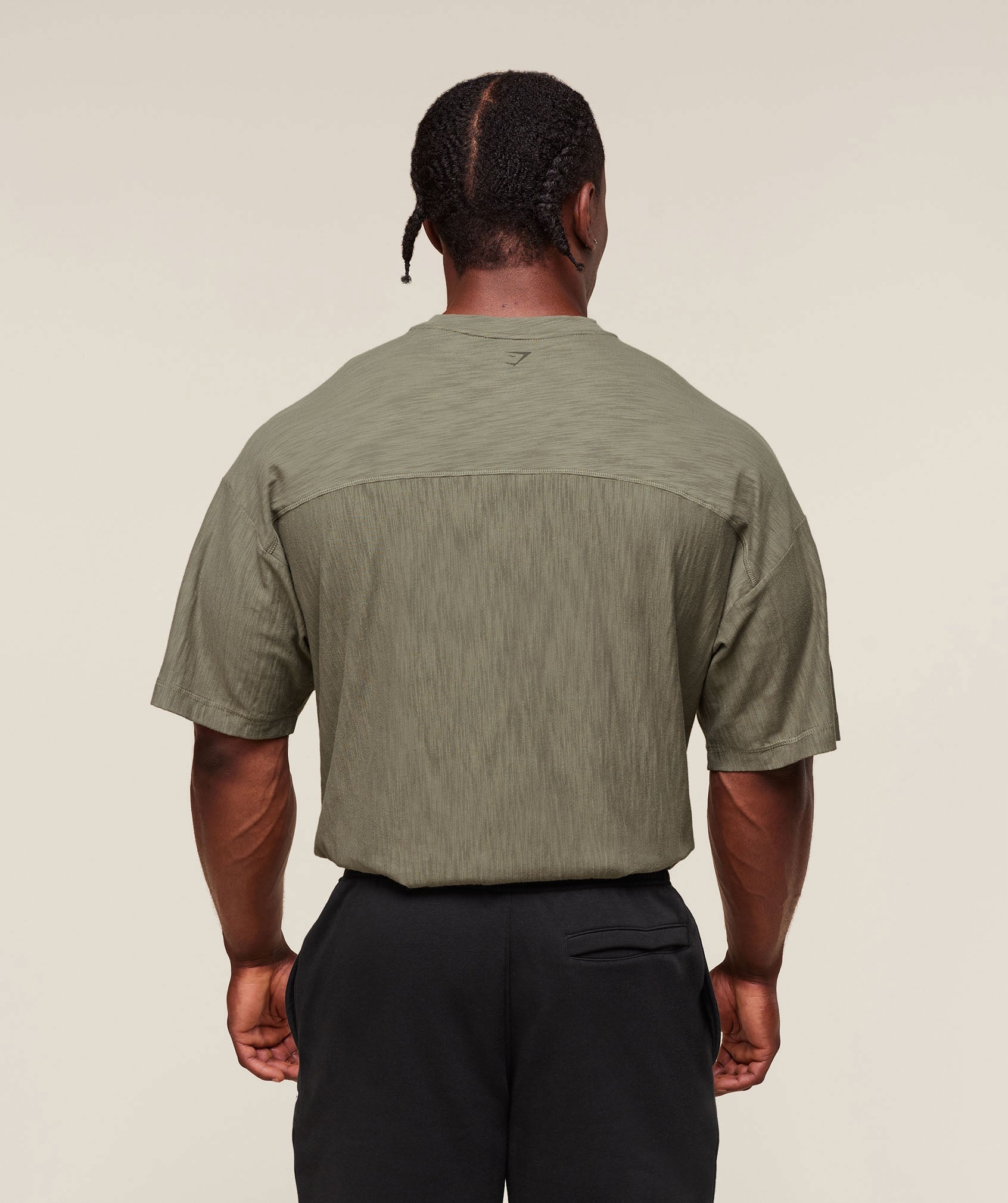 Gymshark Lightweight Slub Textured T-Shirt 'Utility Green'