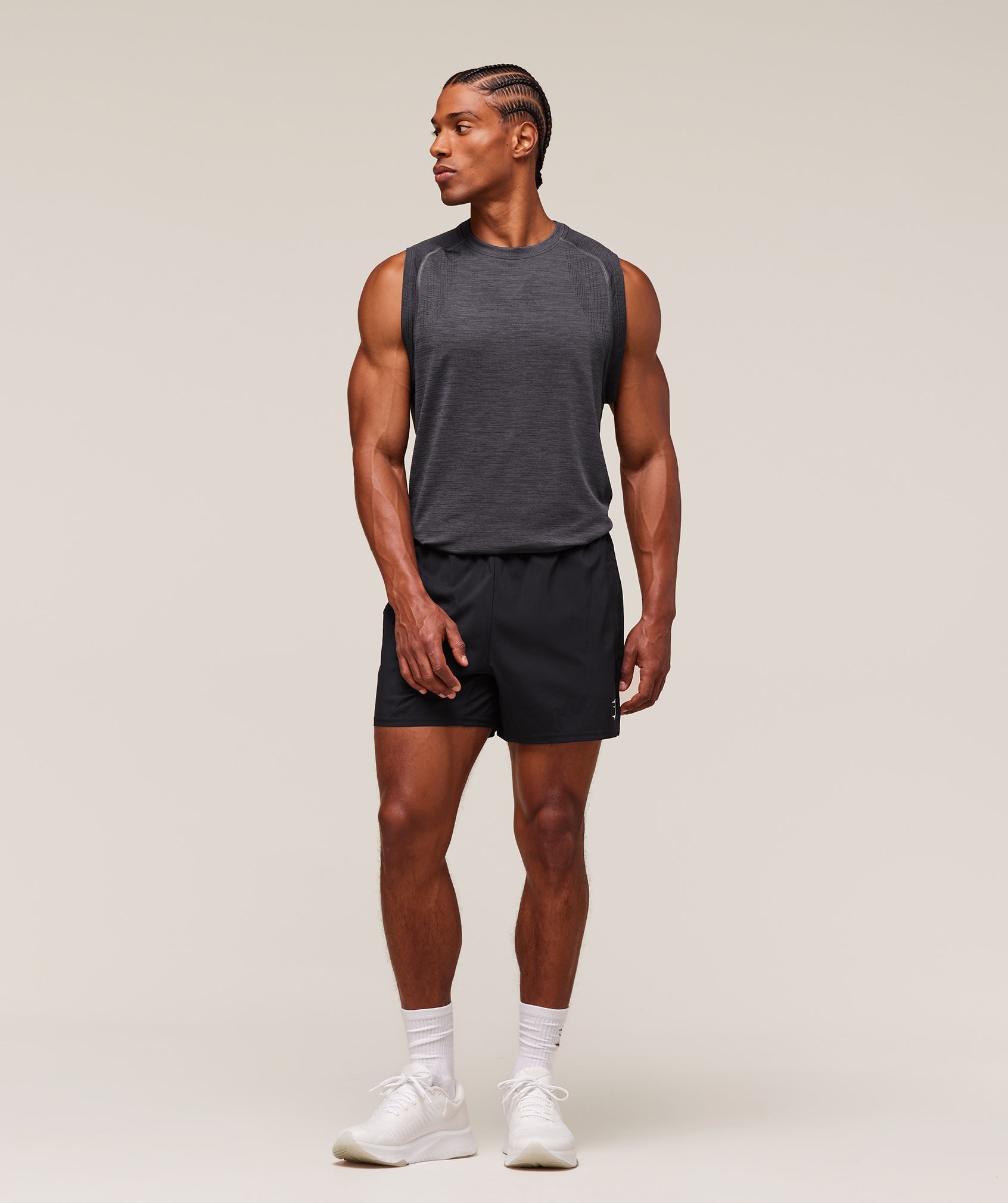 Gymshark Versatile Seamless Tank 'Dark Grey Black'