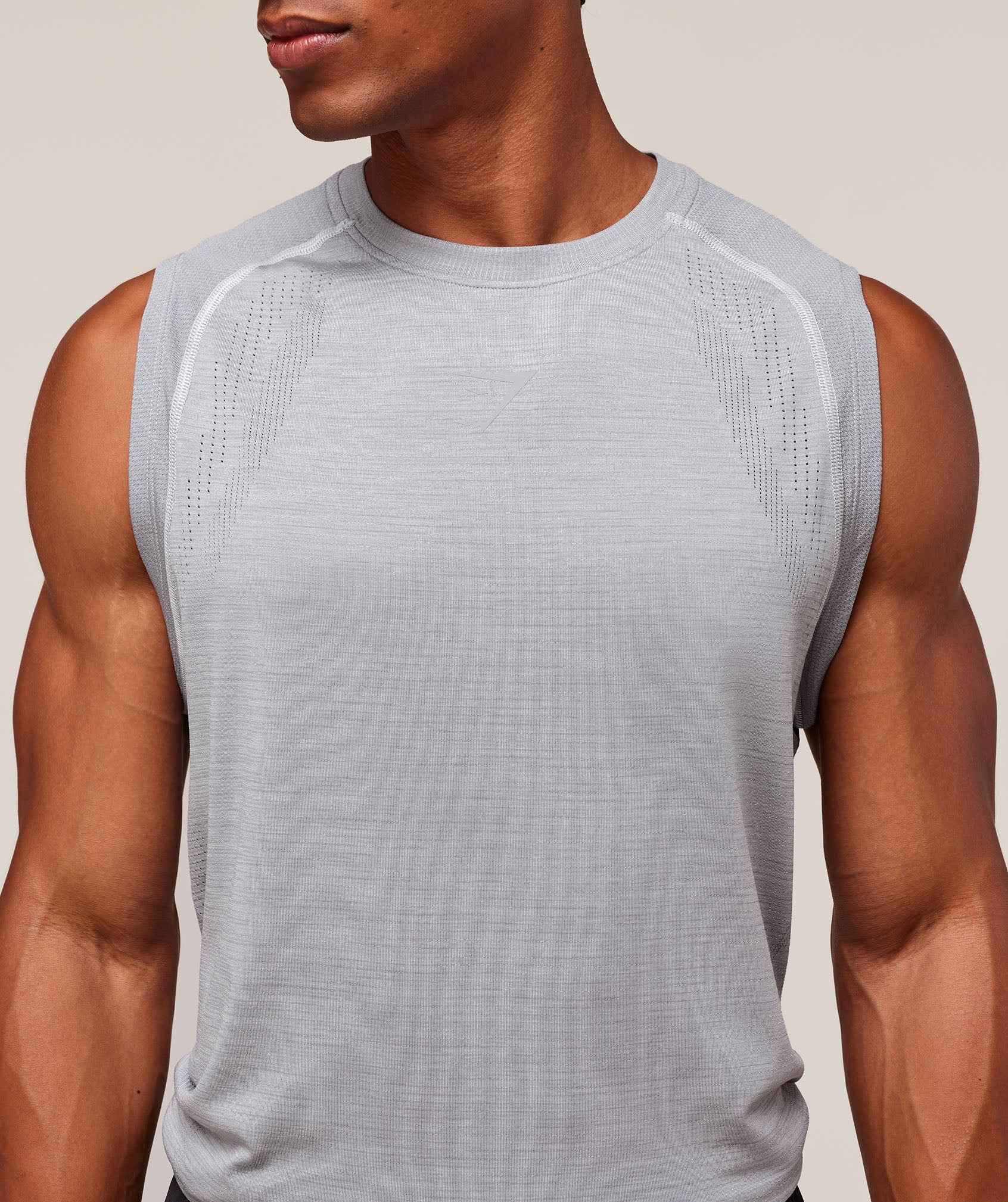Gymshark Versatile Seamless Tank 'Light Grey Smokey Grey'