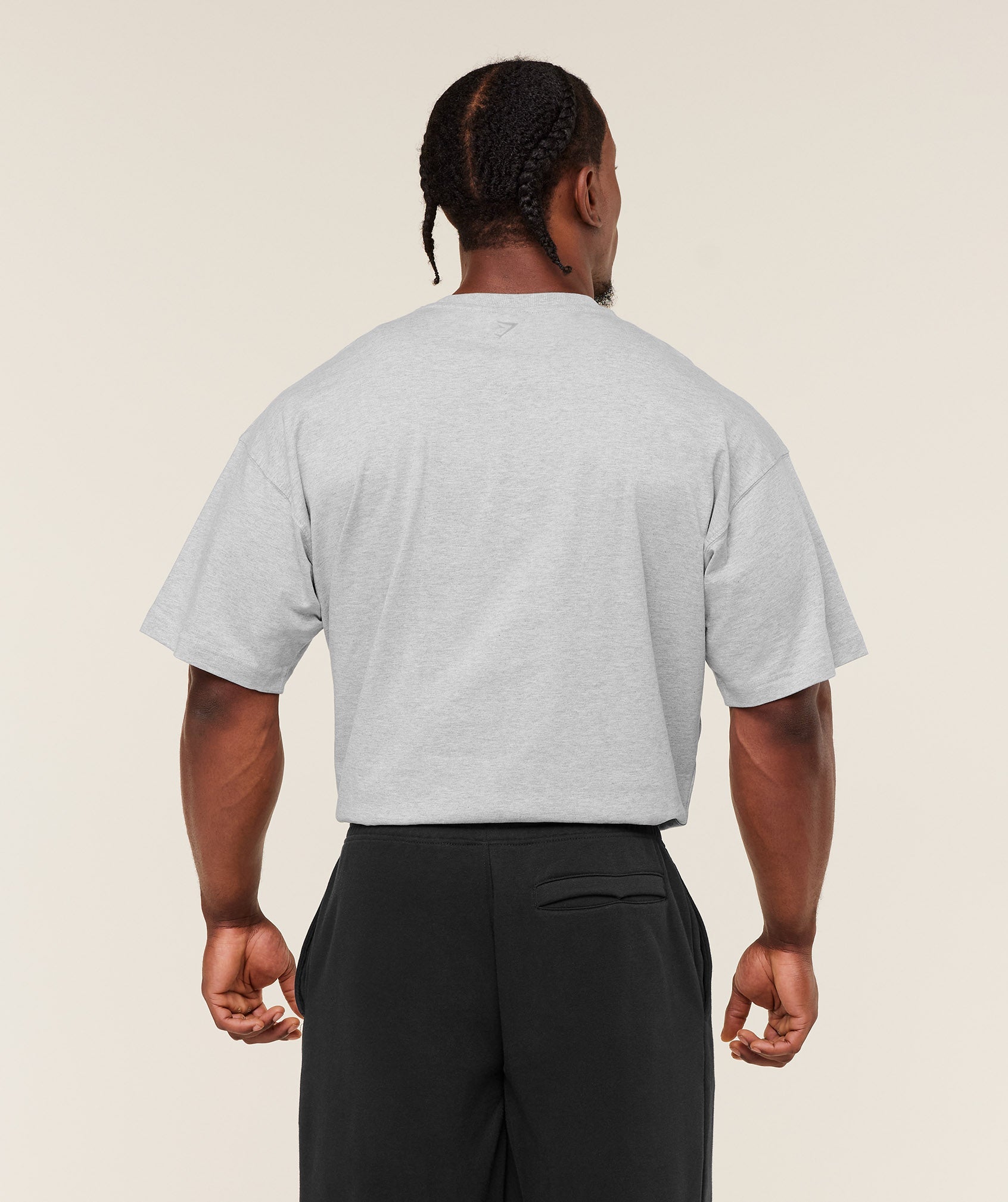 Gymshark Olde English T-Shirt 'Bros Soft Grey Marl'