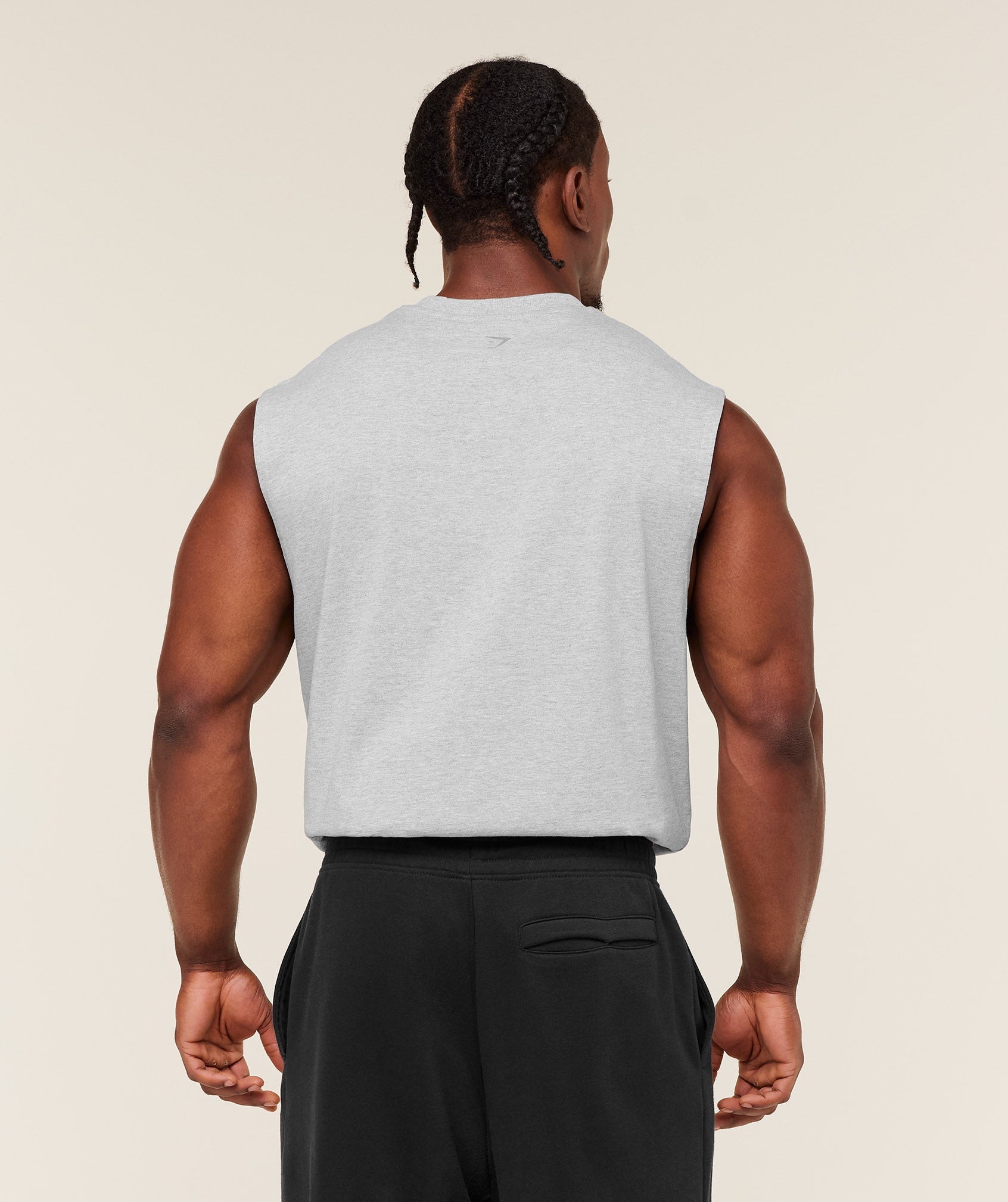 Gymshark Olde English Tank 'Bros Soft Grey Marl'