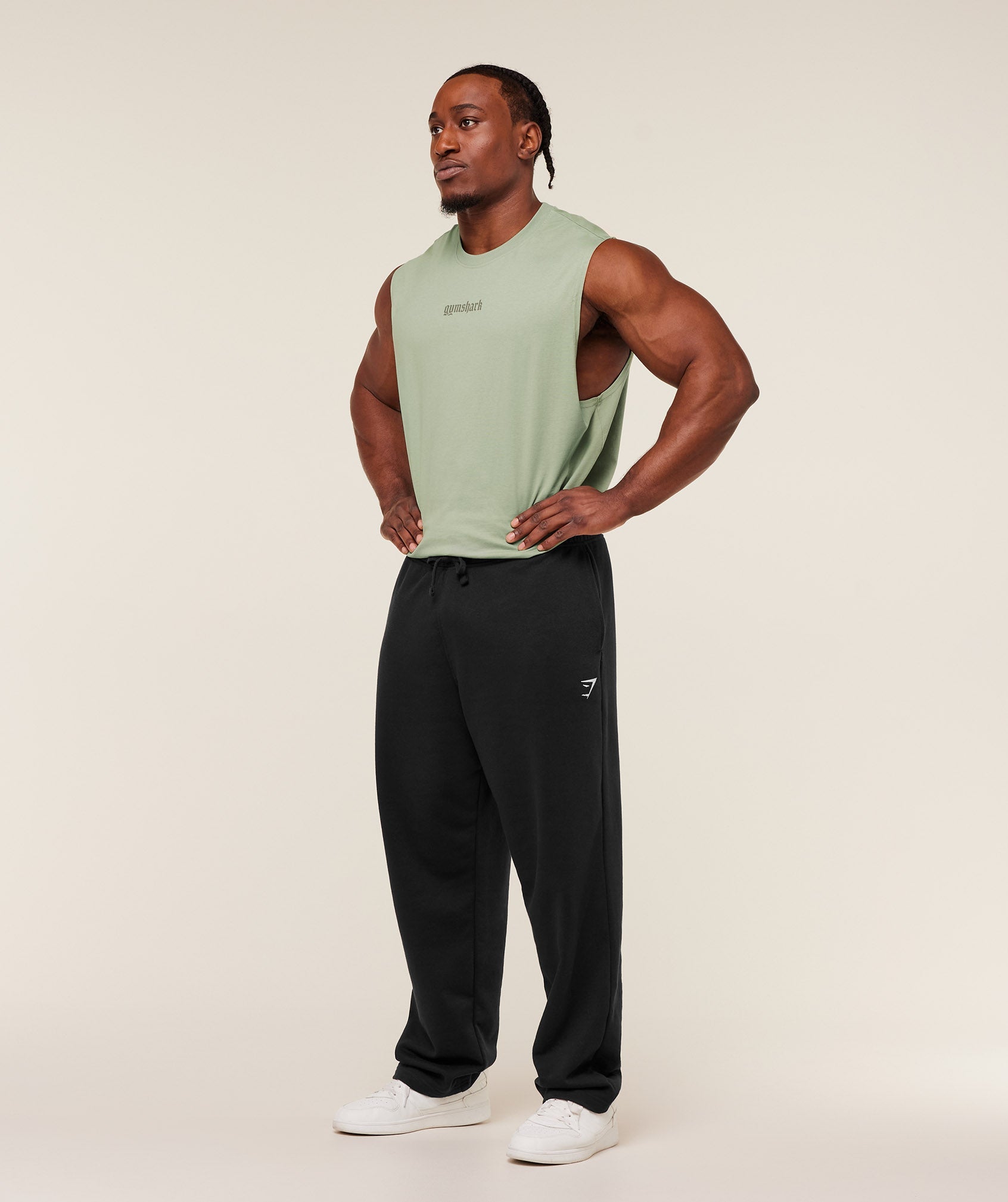 Gymshark Olde English Tank 'GS Haze Green'