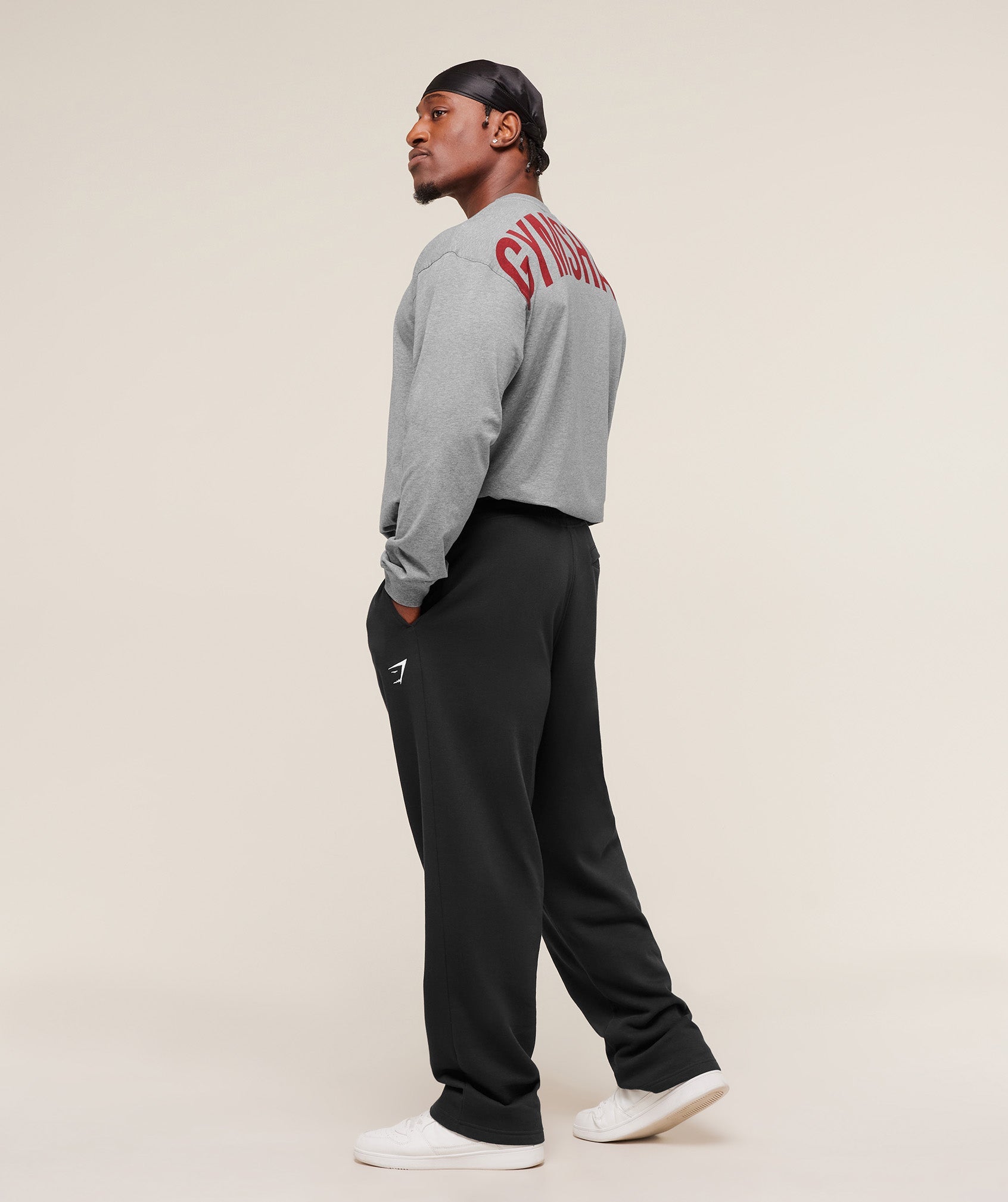 Gymshark Power Long Sleeve T-Shirt 'Charcoal Core Marl'
