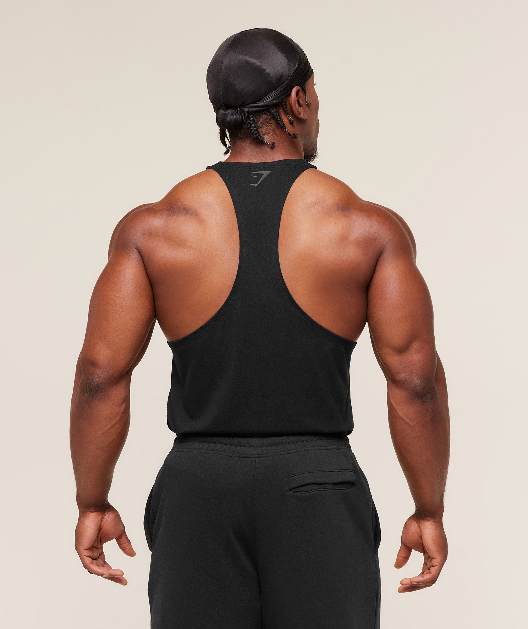 Gymshark Power Stringer 'Black Asphalt Grey'